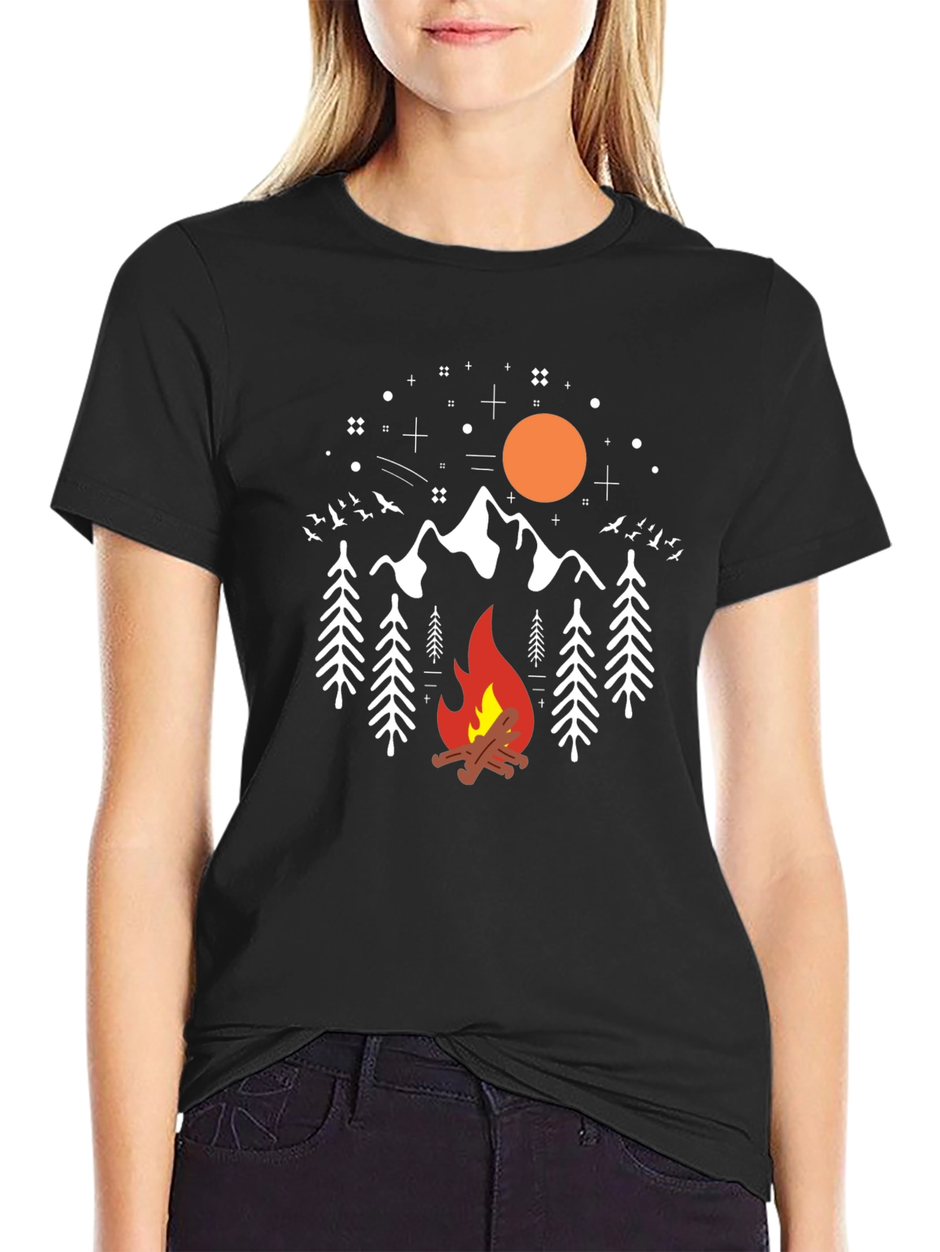 Camping Graphic Tee - Bonfire Mountain Design