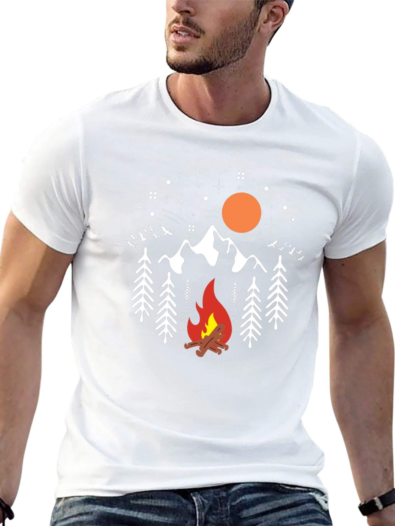 Camping Graphic Tee - Bonfire Mountain Design
