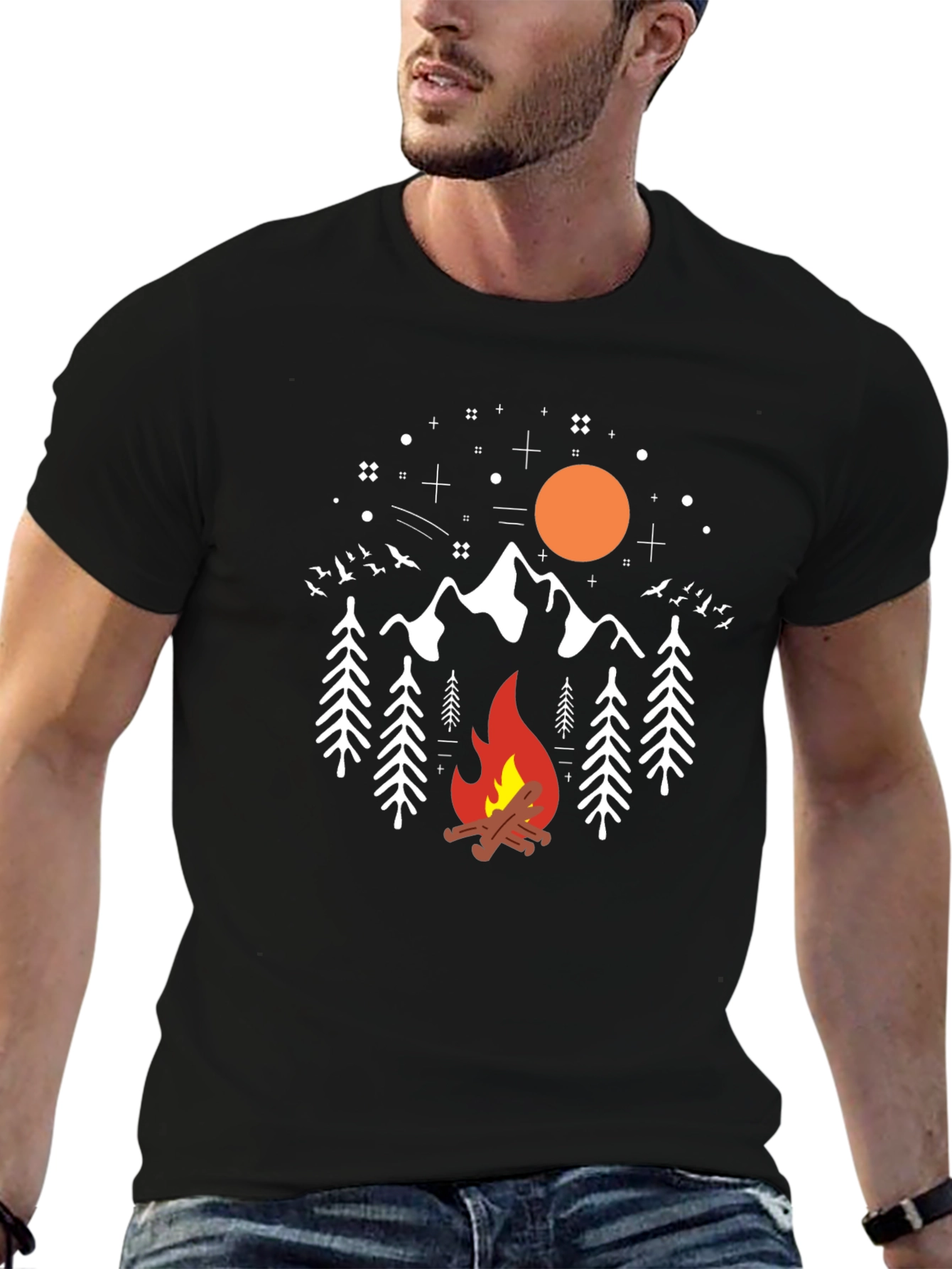 Camping Graphic Tee - Bonfire Mountain Design