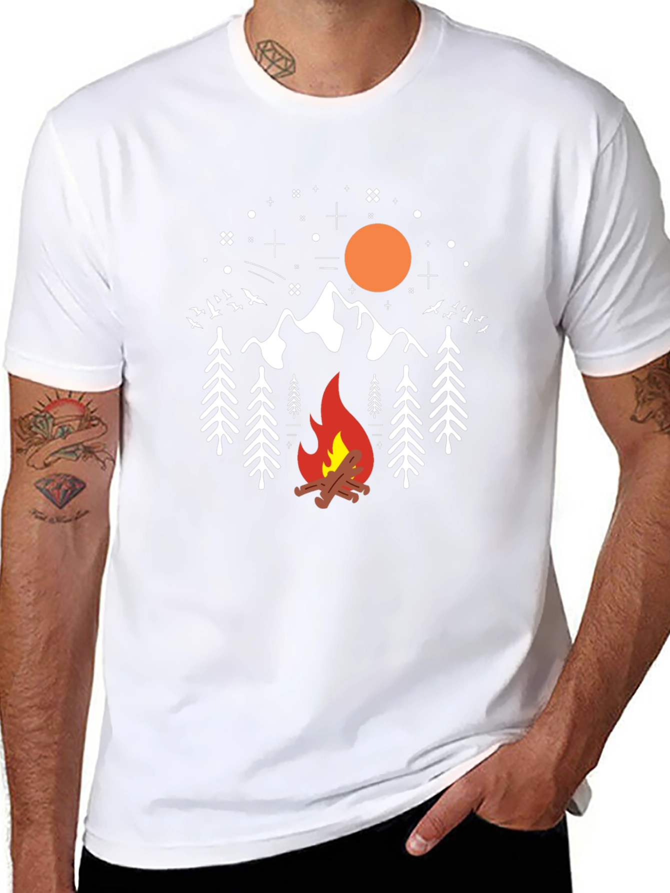 Camping Graphic Tee - Bonfire Mountain Design