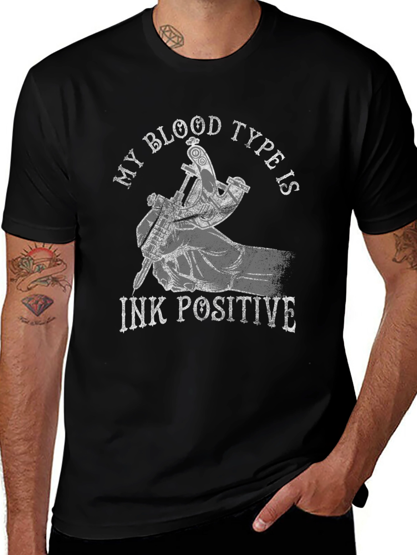 Ink Positive Tattoo T-Shirt - Black