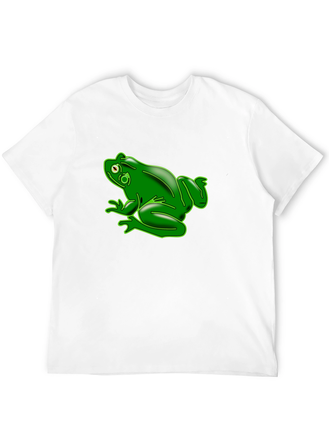 Green Frog Graphic Black T-Shirt