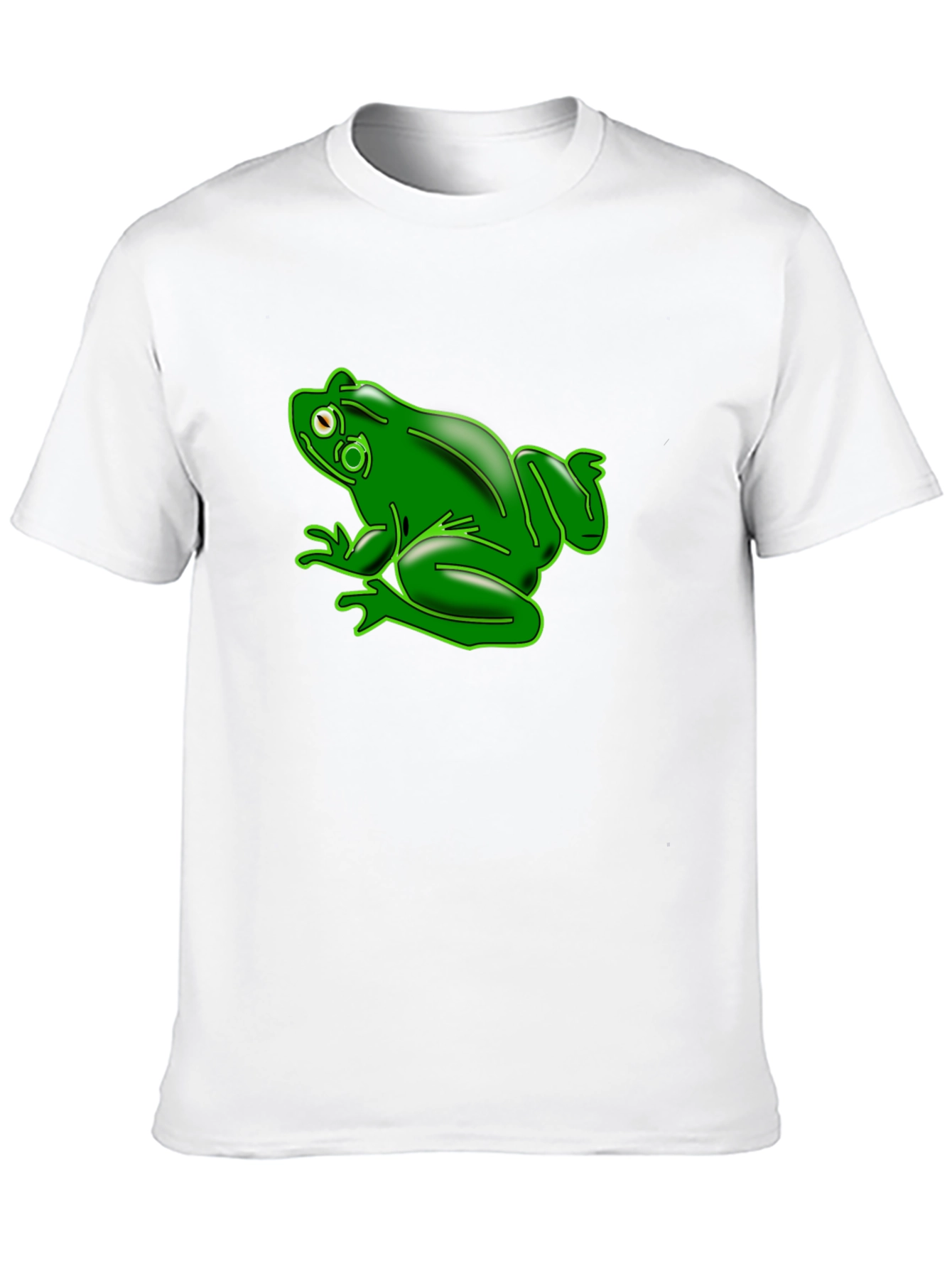 Green Frog Graphic Black T-Shirt