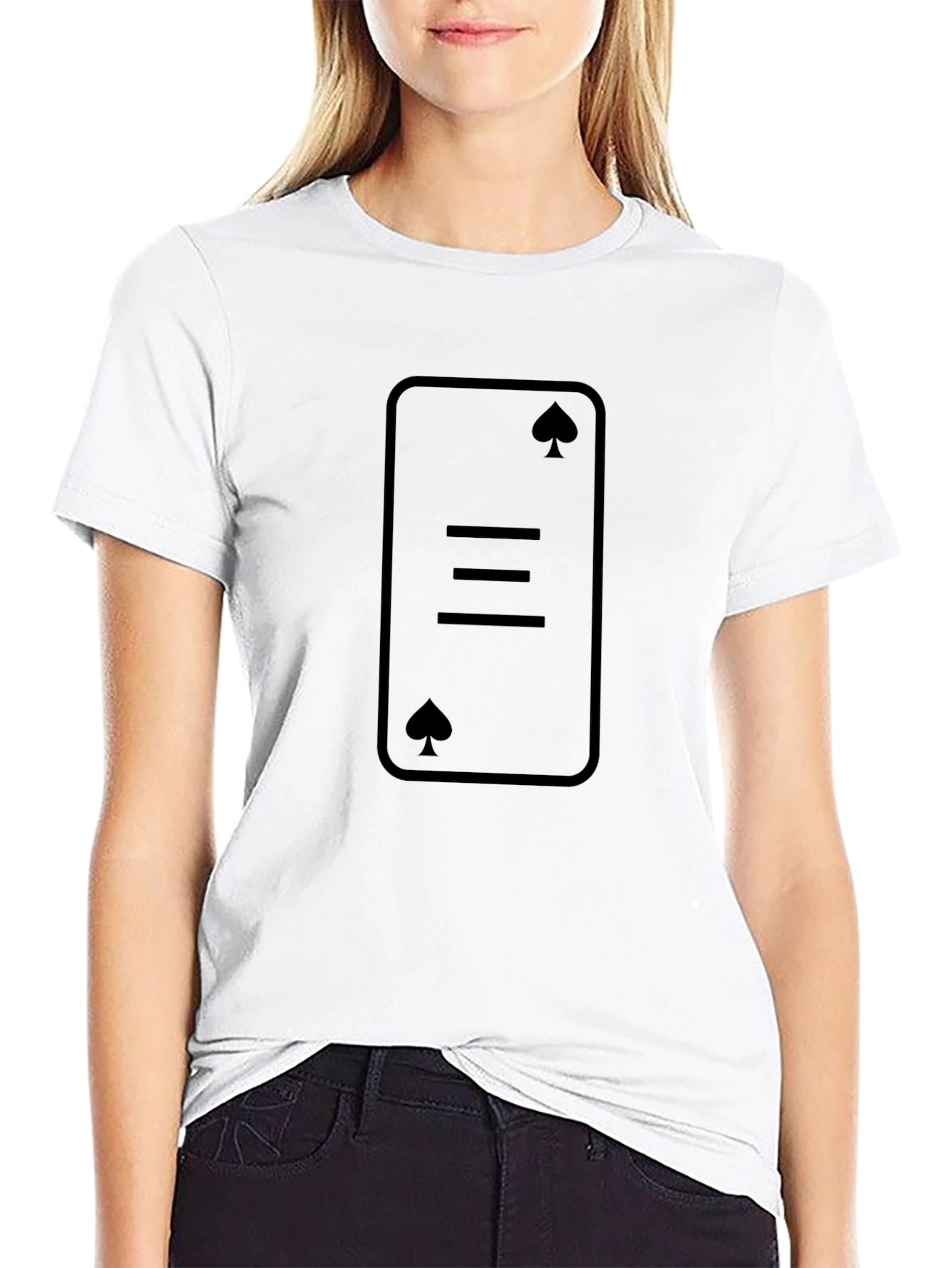 Three of Spades Graphic Tee - Black Cotton