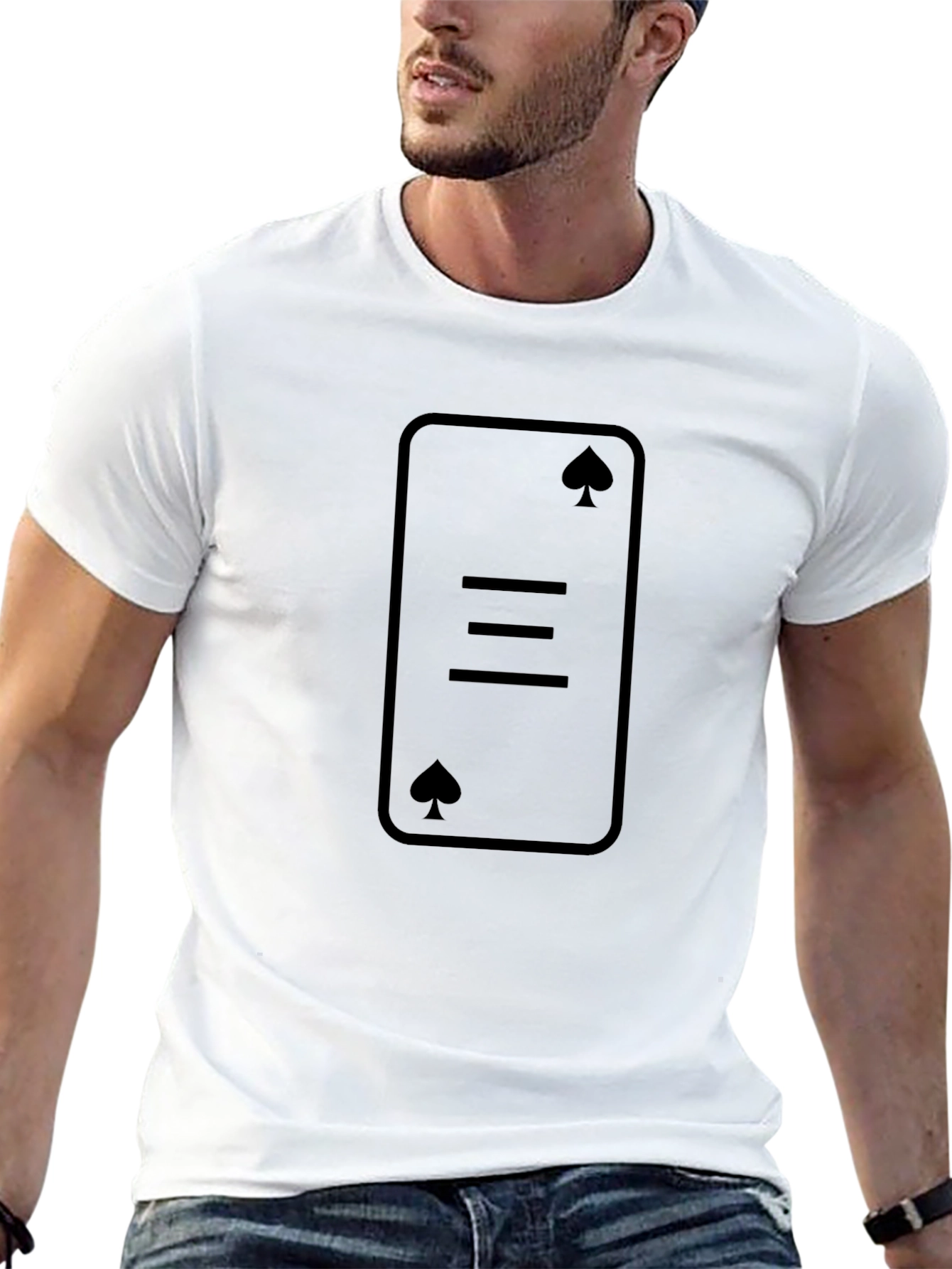 Three of Spades Graphic Tee - Black Cotton