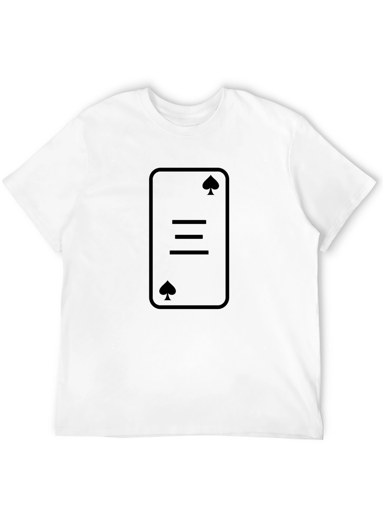 Three of Spades Graphic Tee - Black Cotton