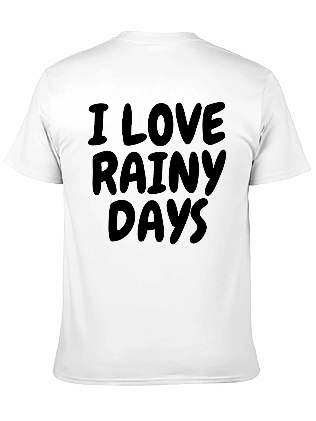I Love Rainy Days Black Graphic T-Shirt