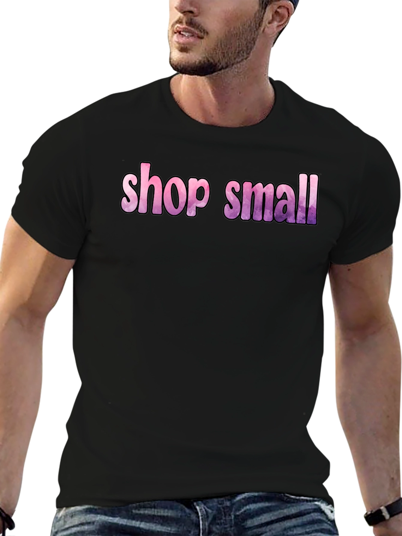 Shop Small Graphic Tee - Black