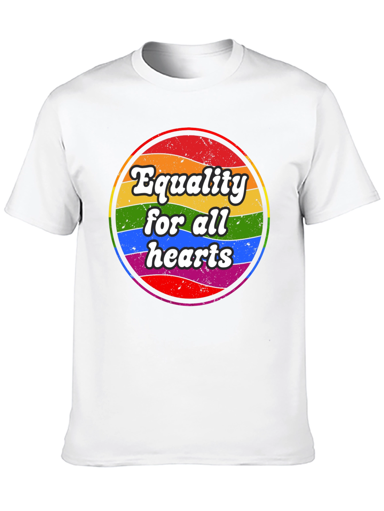 Equality for All Hearts T-Shirt - Pride Design