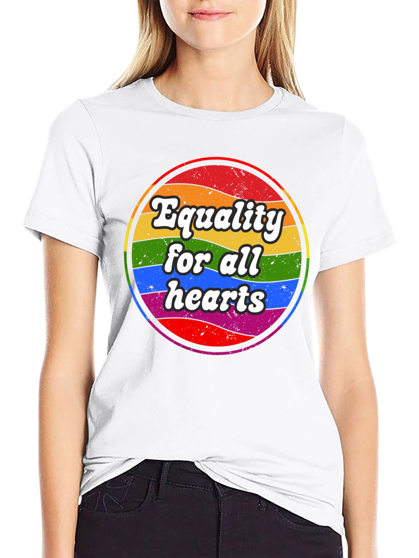 Equality for All Hearts T-Shirt - Pride Design