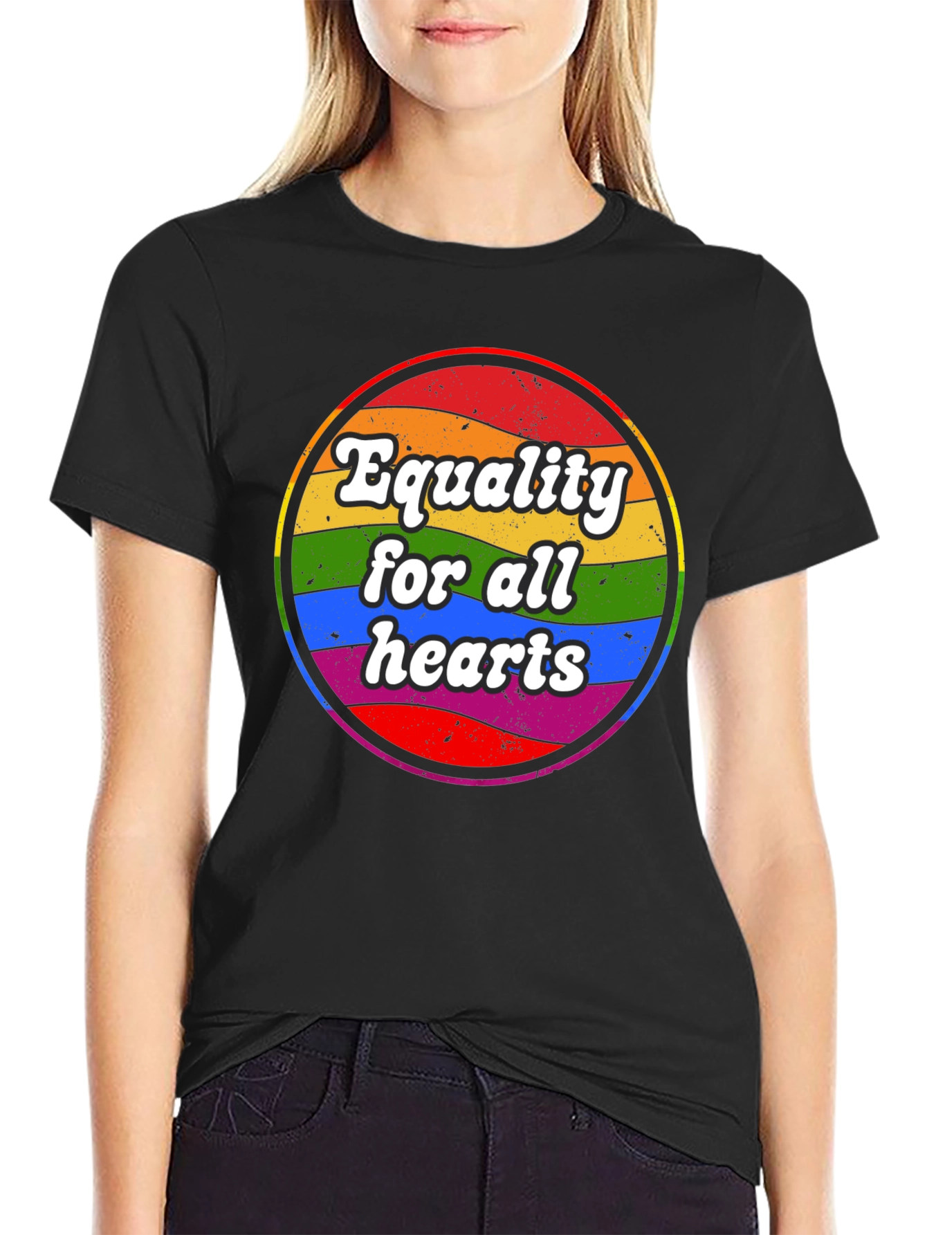 Equality for All Hearts T-Shirt - Pride Design
