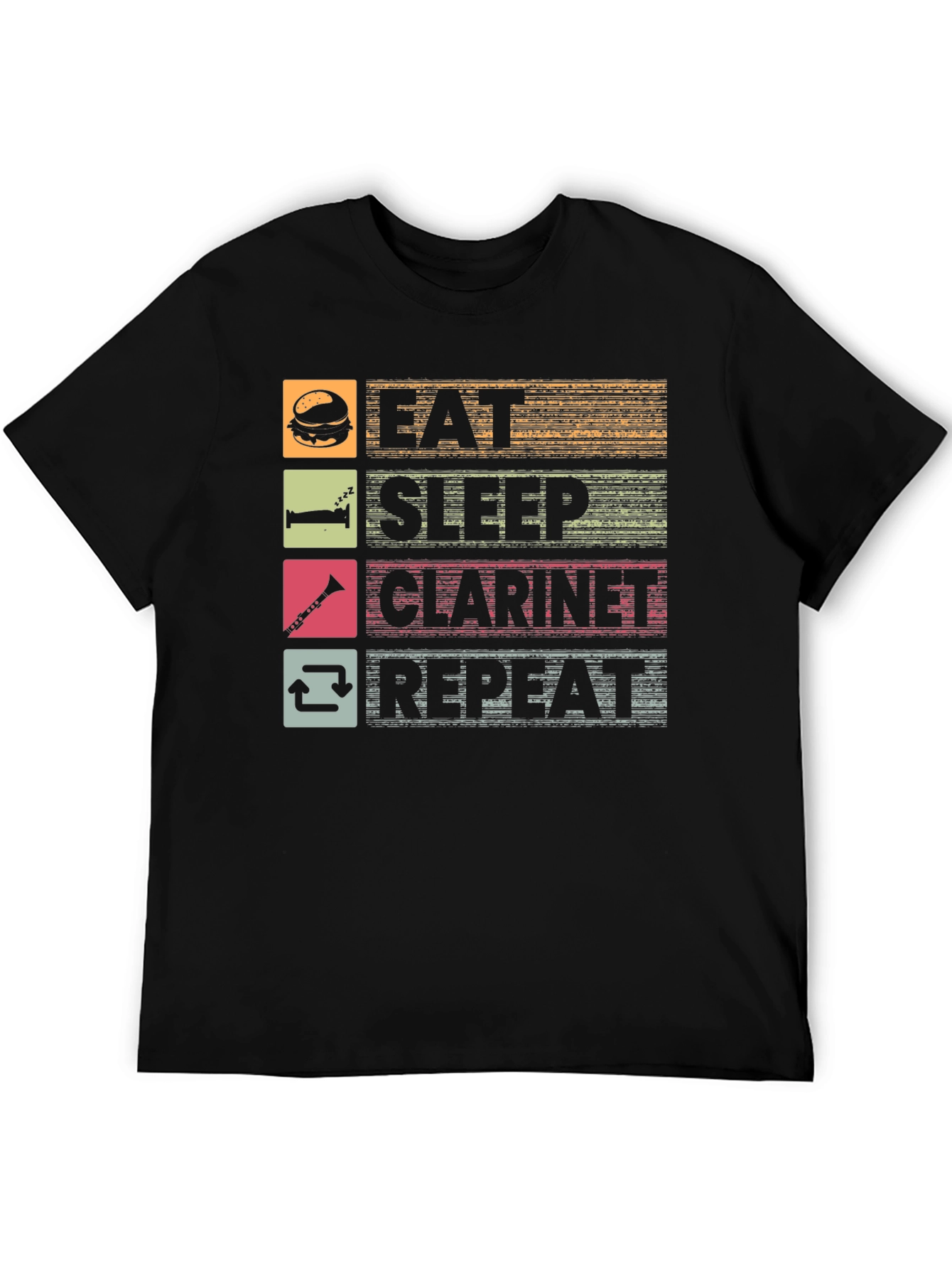 Eat Sleep Clarinet Repeat Graphic Tee
