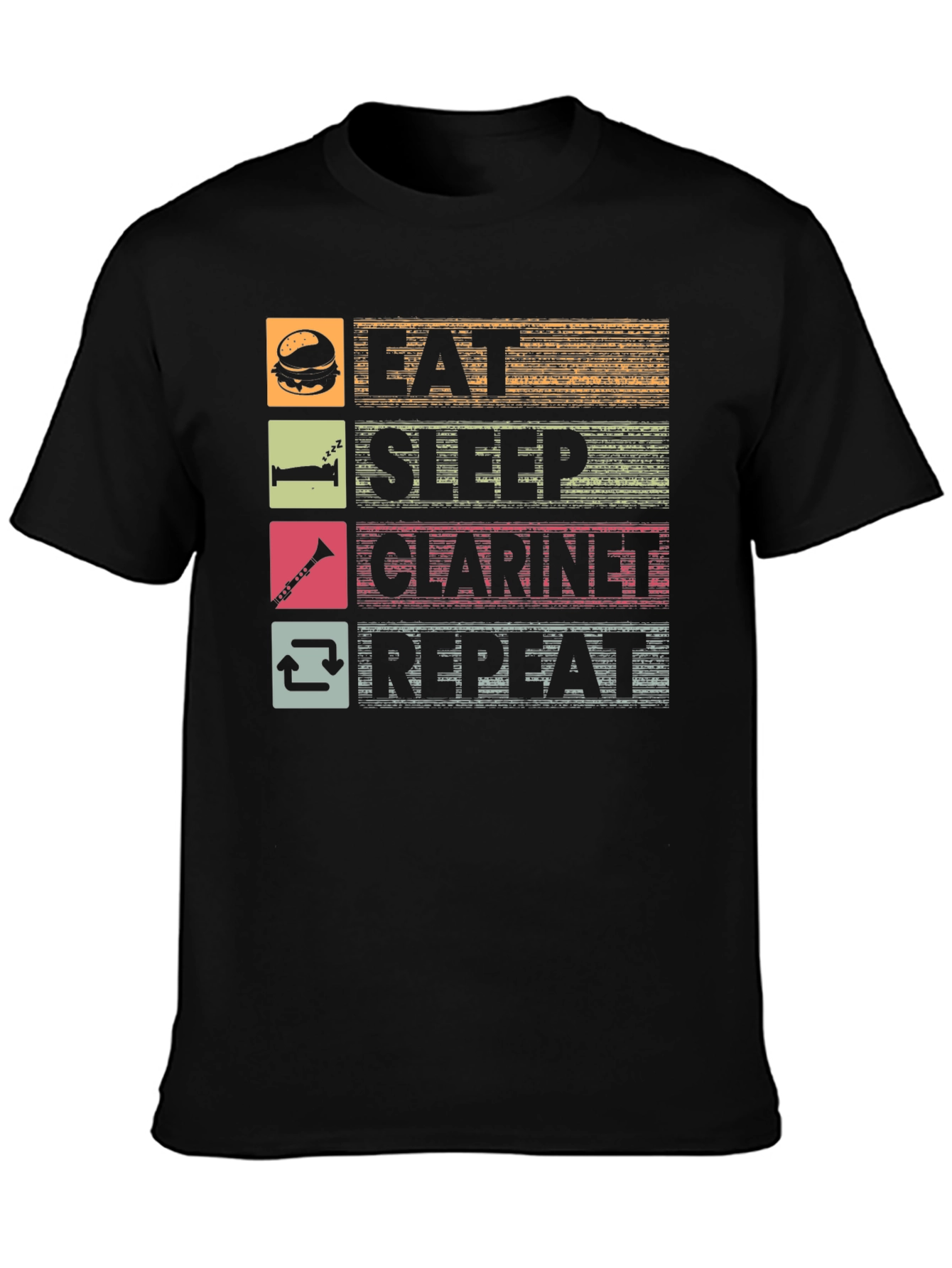 Eat Sleep Clarinet Repeat Graphic Tee