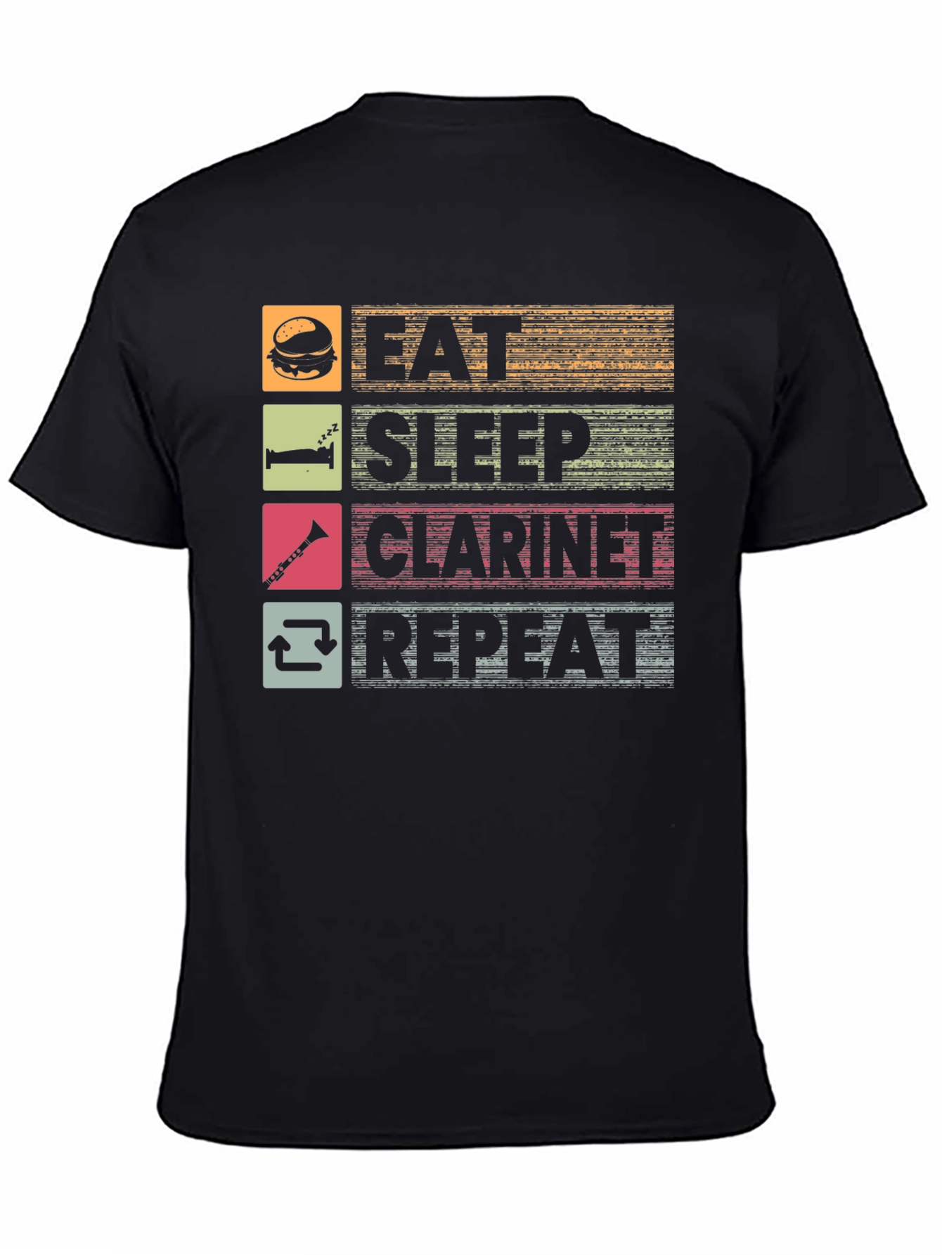 Eat Sleep Clarinet Repeat Graphic Tee