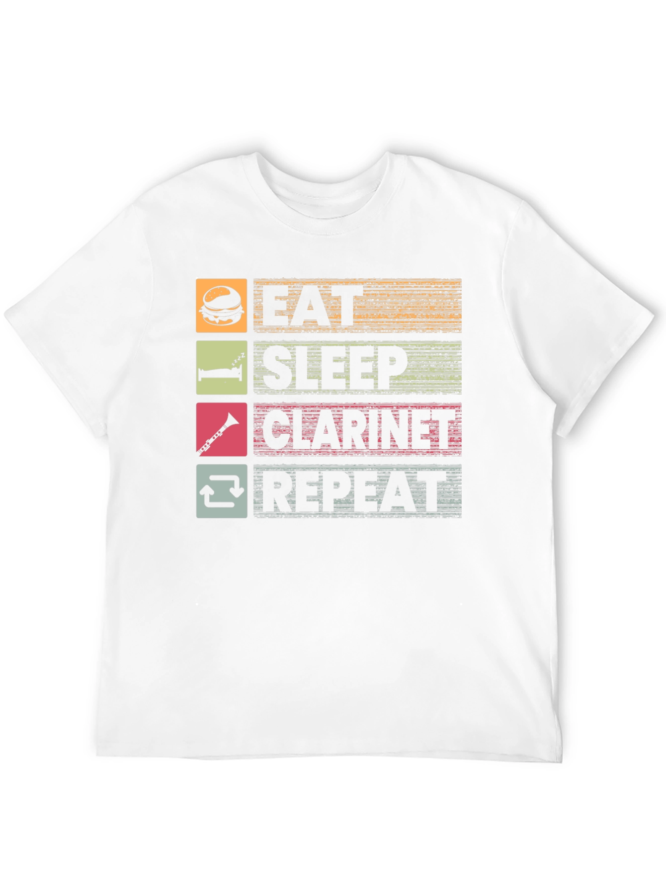 Eat Sleep Clarinet Repeat Graphic Tee