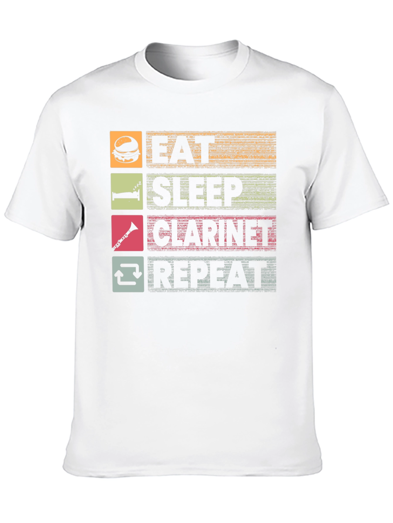 Eat Sleep Clarinet Repeat Graphic Tee