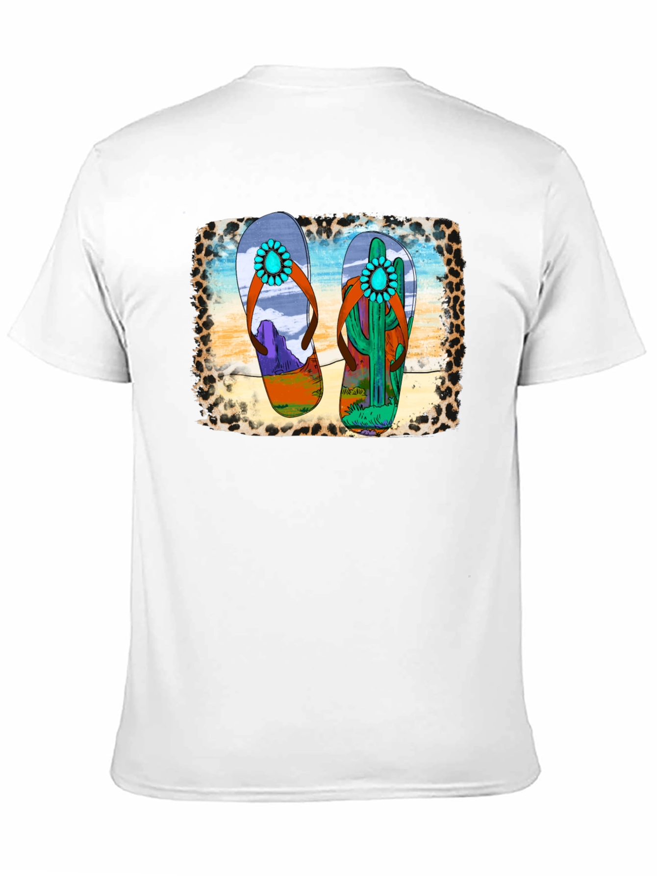 Desert Flip Flop Graphic Tee - Black