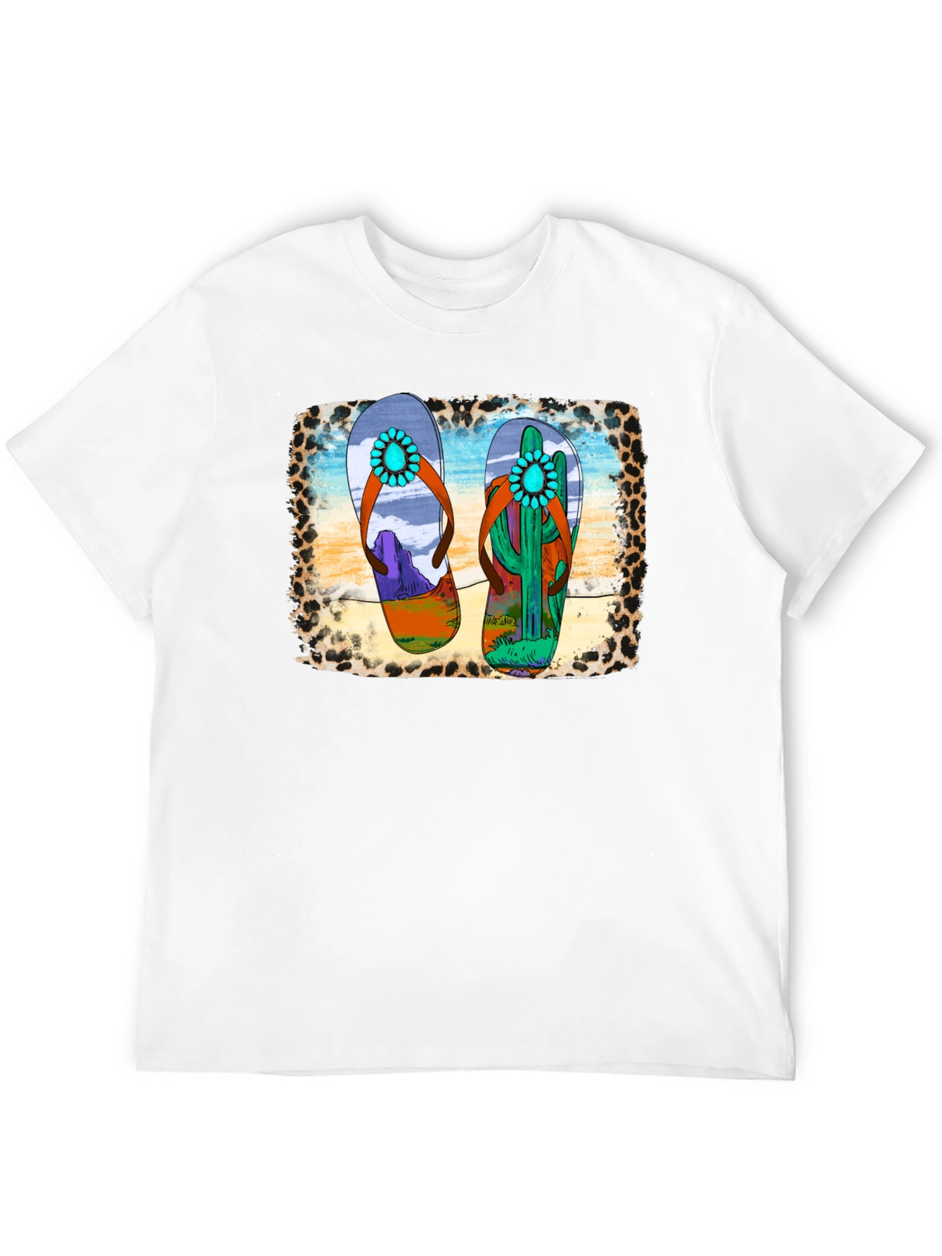 Desert Flip Flop Graphic Tee - Black