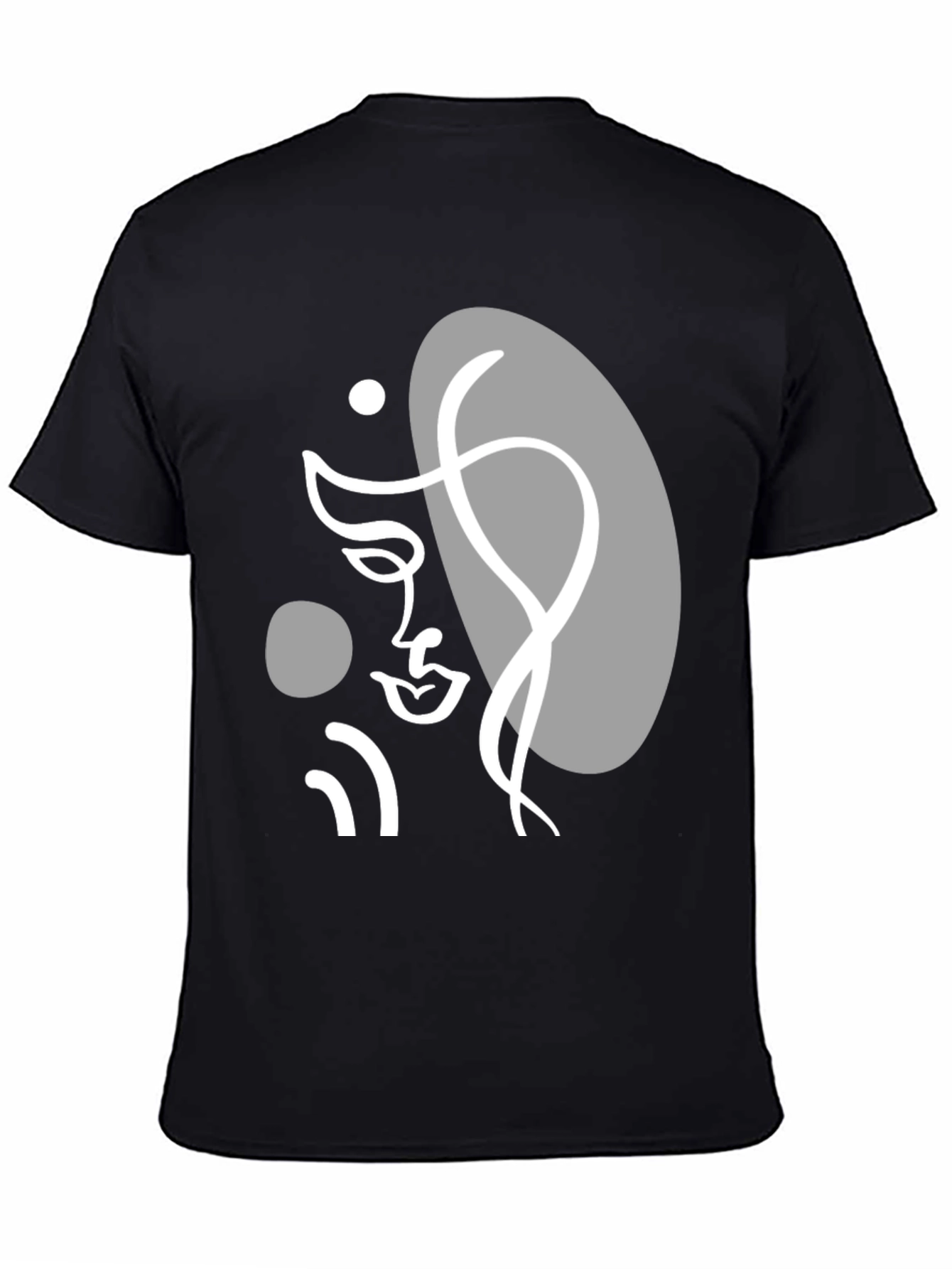 Abstract Face Graphic Tee - Modern Art T-Shirt