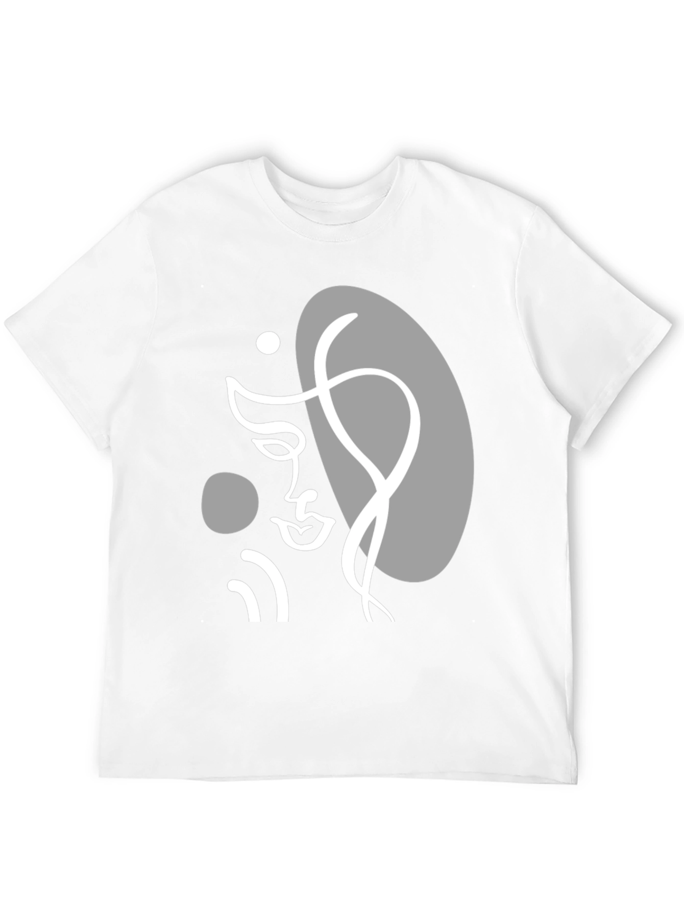 Abstract Face Graphic Tee - Modern Art T-Shirt