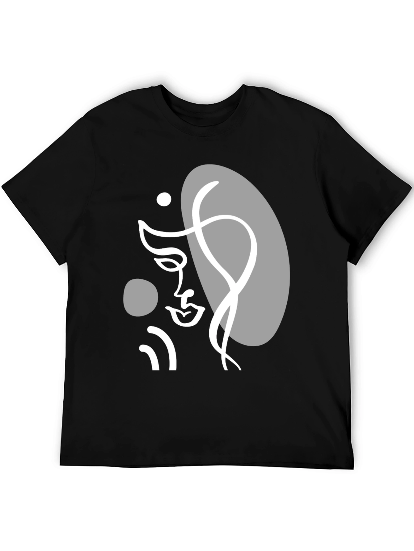 Abstract Face Graphic Tee - Modern Art T-Shirt