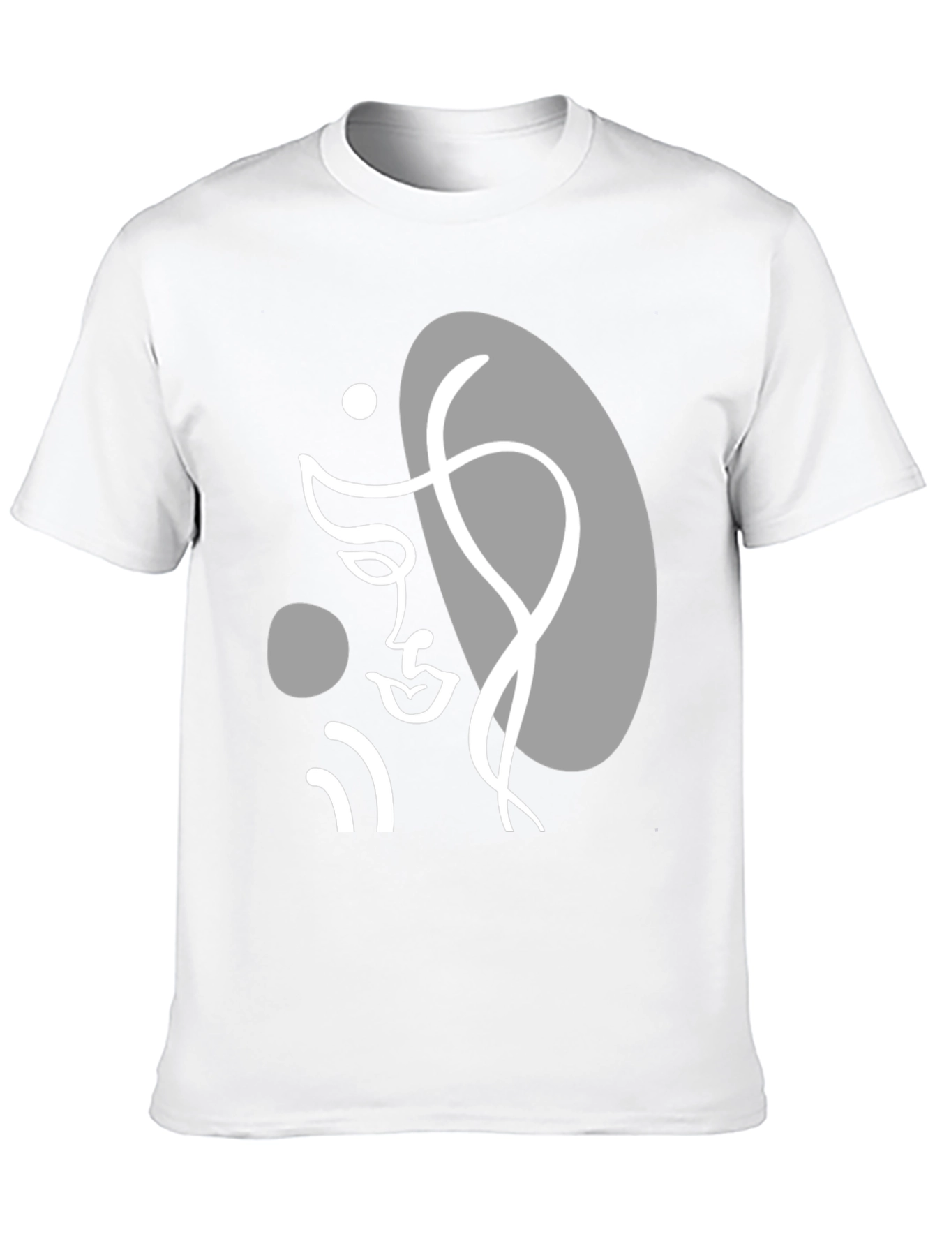 Abstract Face Graphic Tee - Modern Art T-Shirt