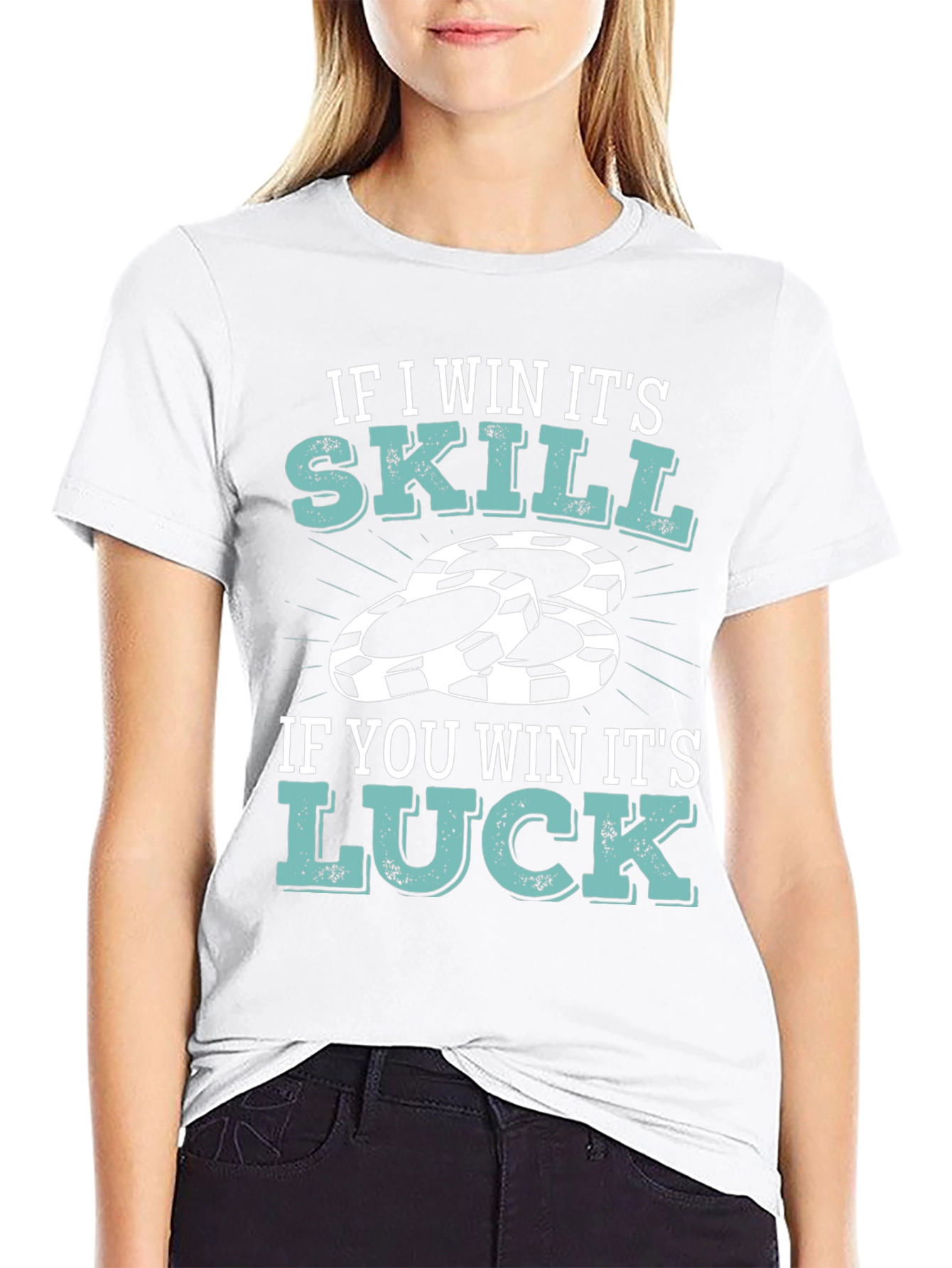 Poker Players T-Shirt: Skill vs Luck