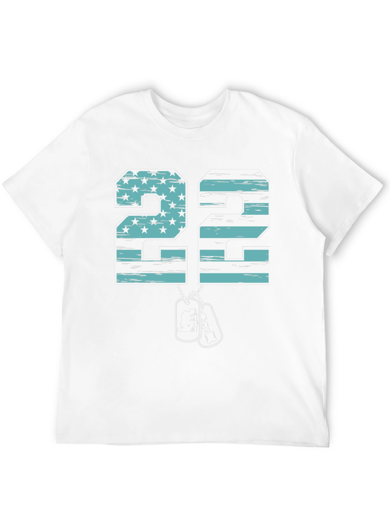 Patriotic 22 Veteran T-Shirt - American Flag Design