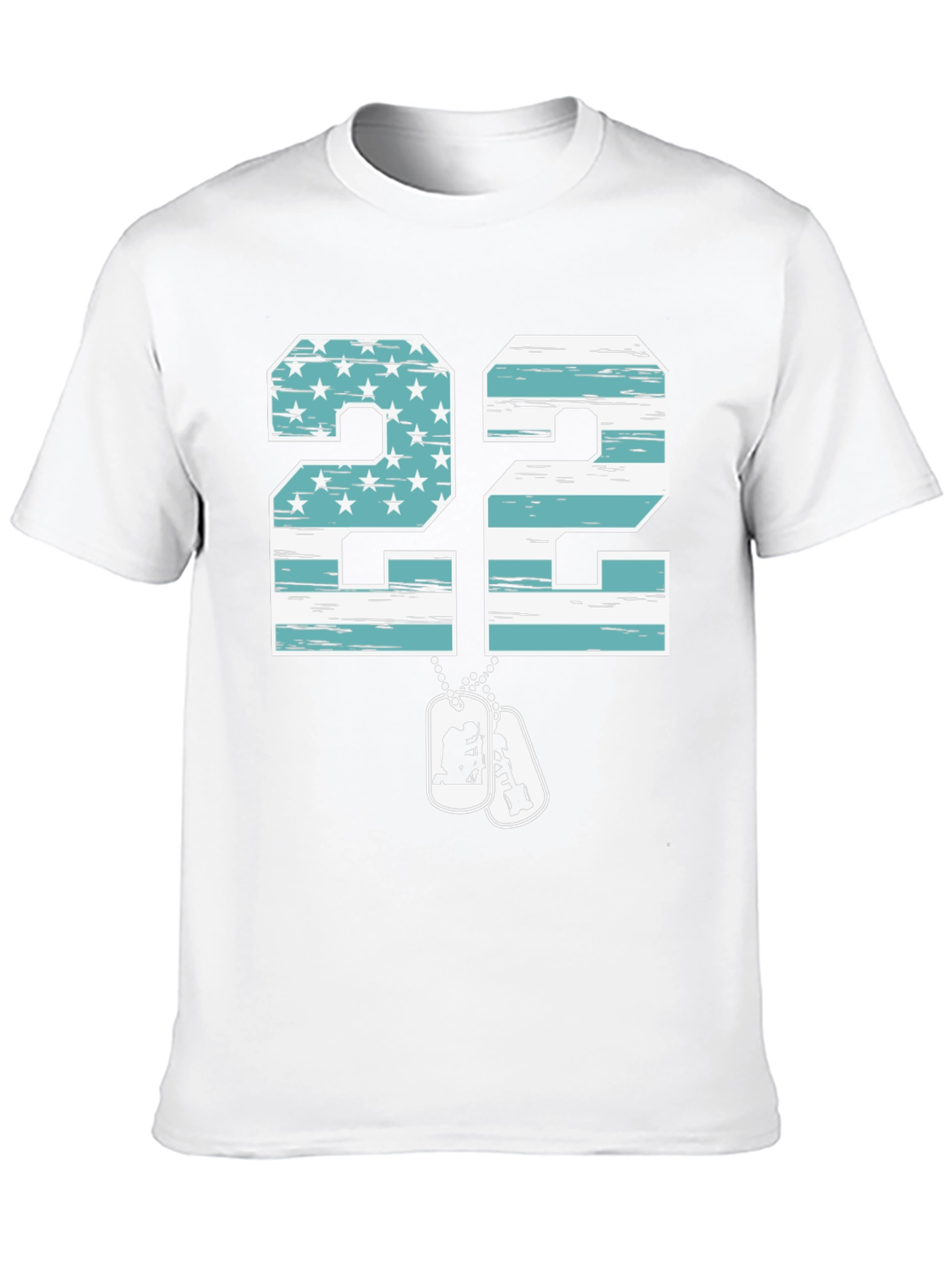 Patriotic 22 Veteran T-Shirt - American Flag Design