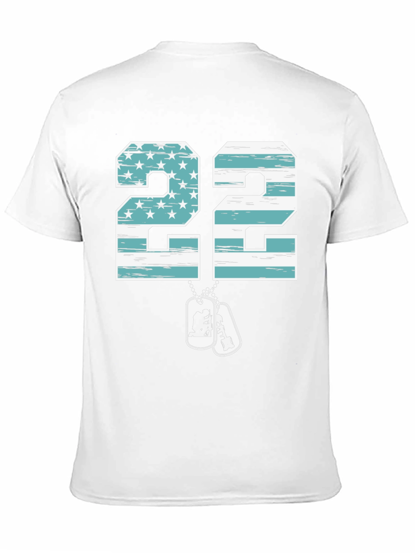Patriotic 22 Veteran T-Shirt - American Flag Design