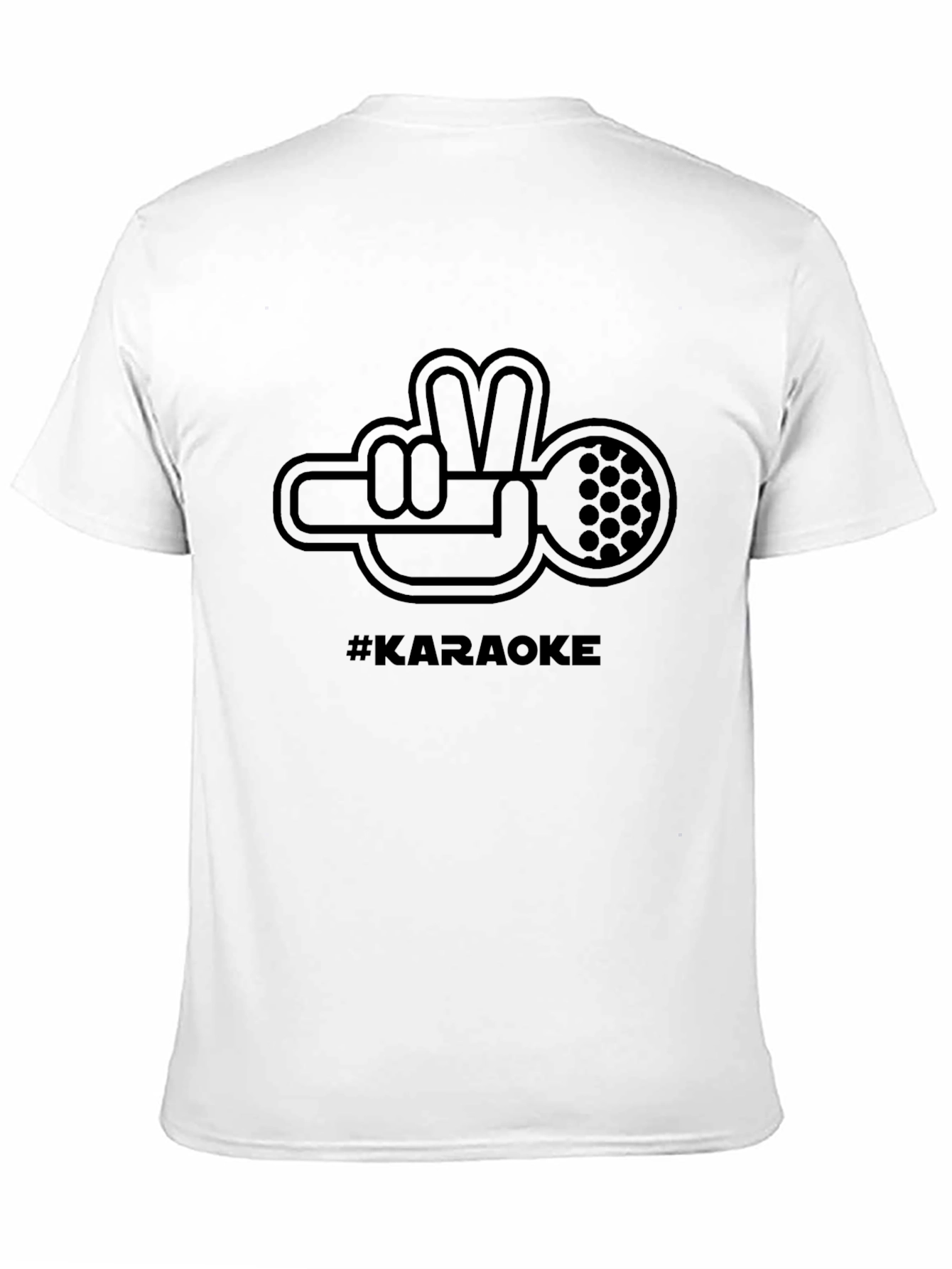 Karaoke Hand Peace Sign T-Shirt
