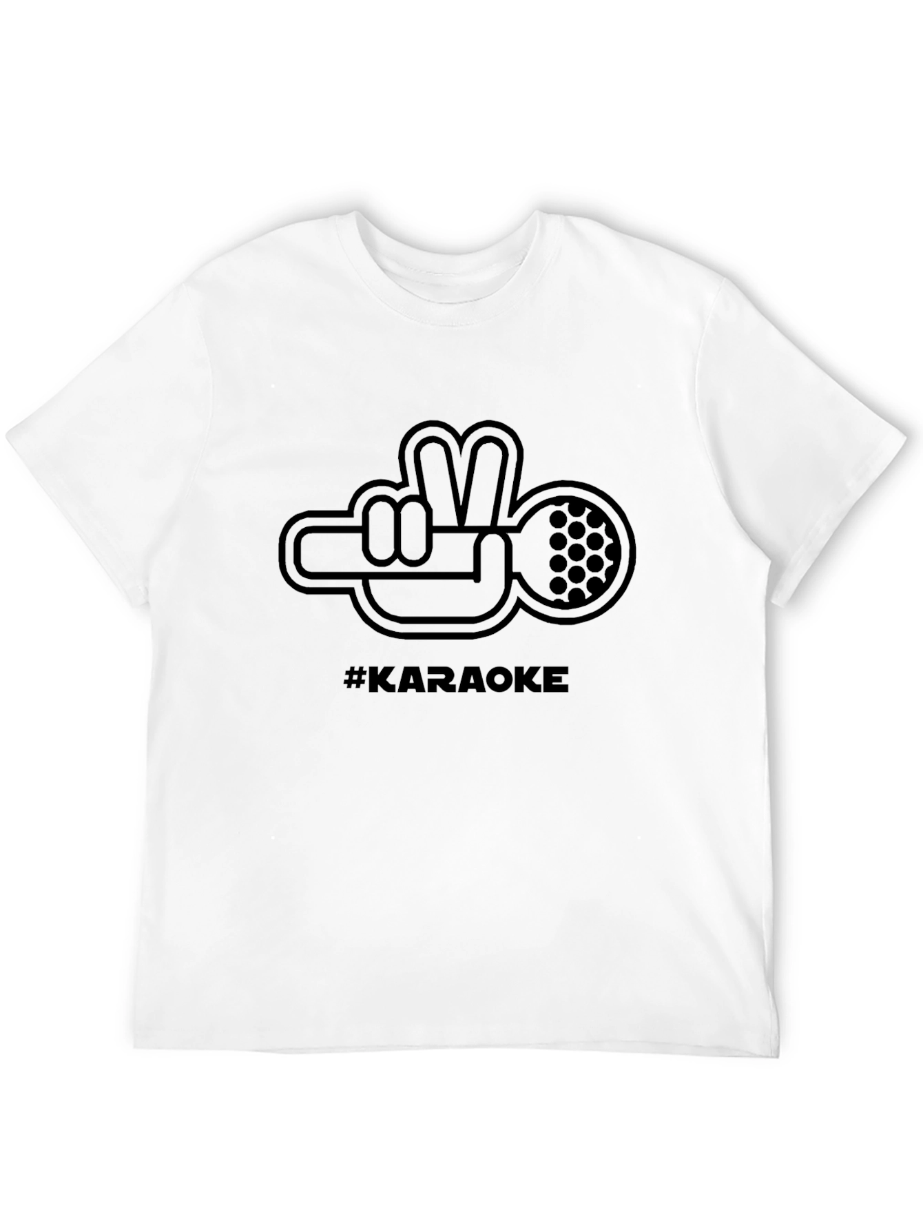Karaoke Hand Peace Sign T-Shirt