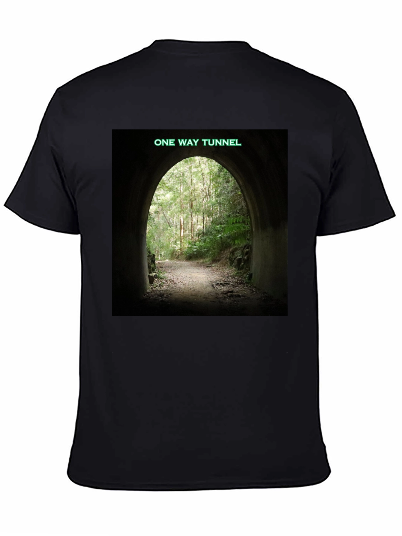 One Way Tunnel Black T-Shirt - Nature Adventure