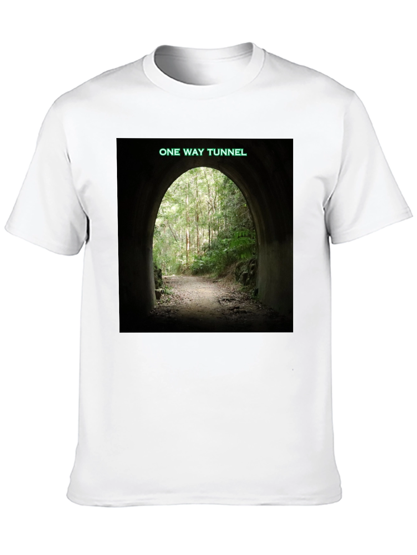 One Way Tunnel Black T-Shirt - Nature Adventure