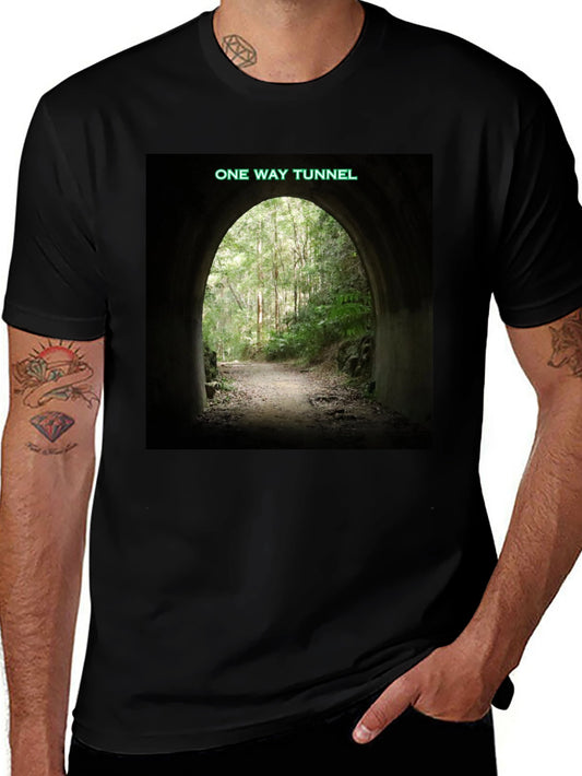 One Way Tunnel Black T-Shirt - Nature Adventure