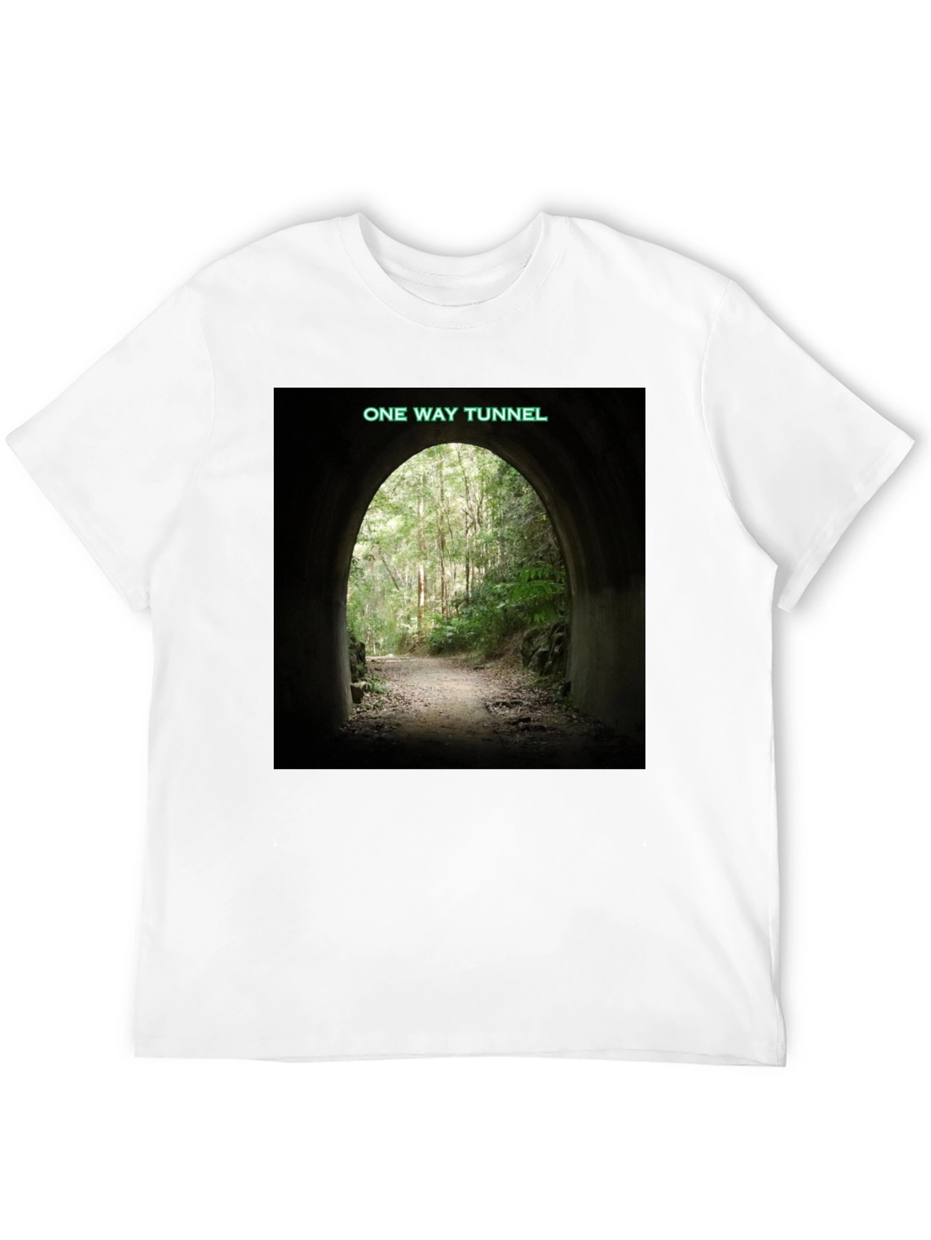 One Way Tunnel Black T-Shirt - Nature Adventure