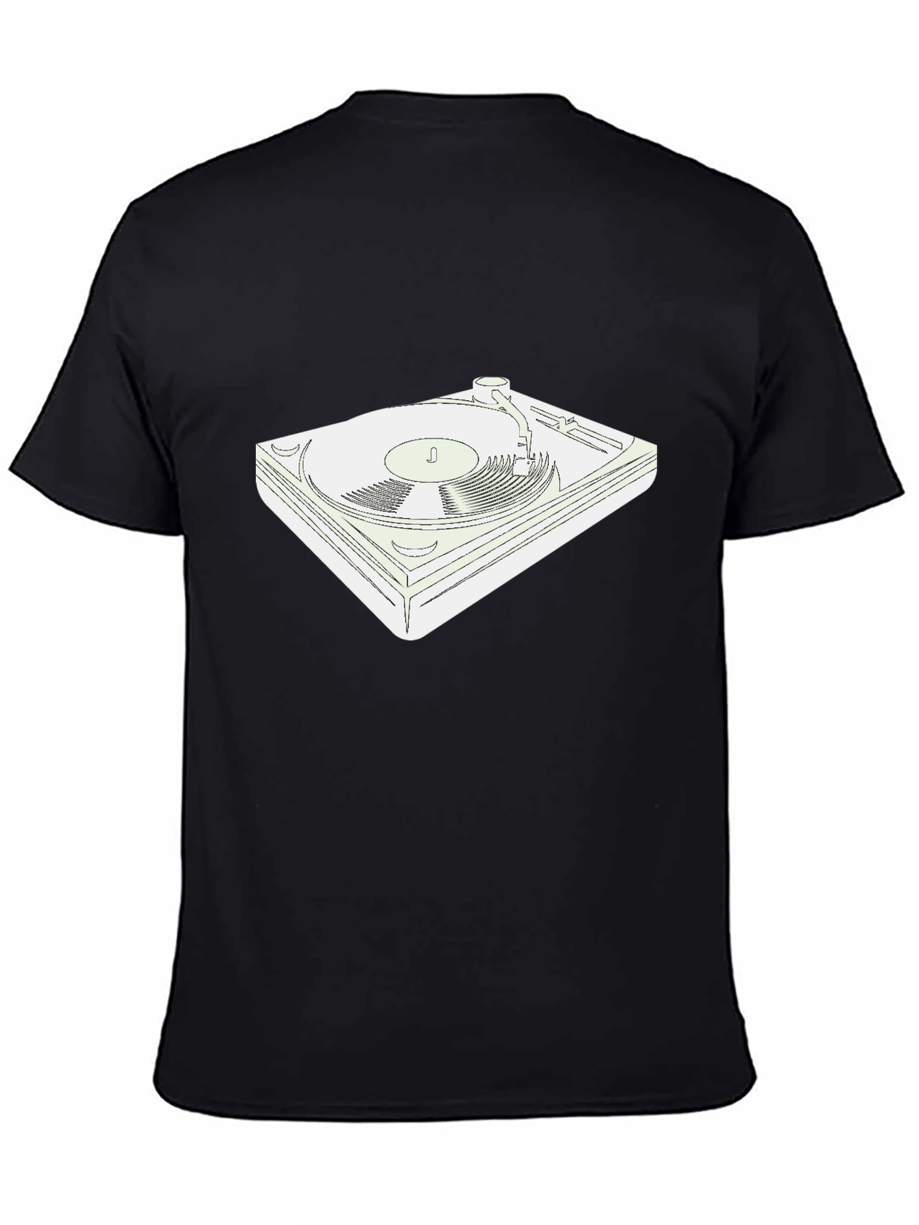 Turntable Graphic T-Shirt - Black Cotton Tee