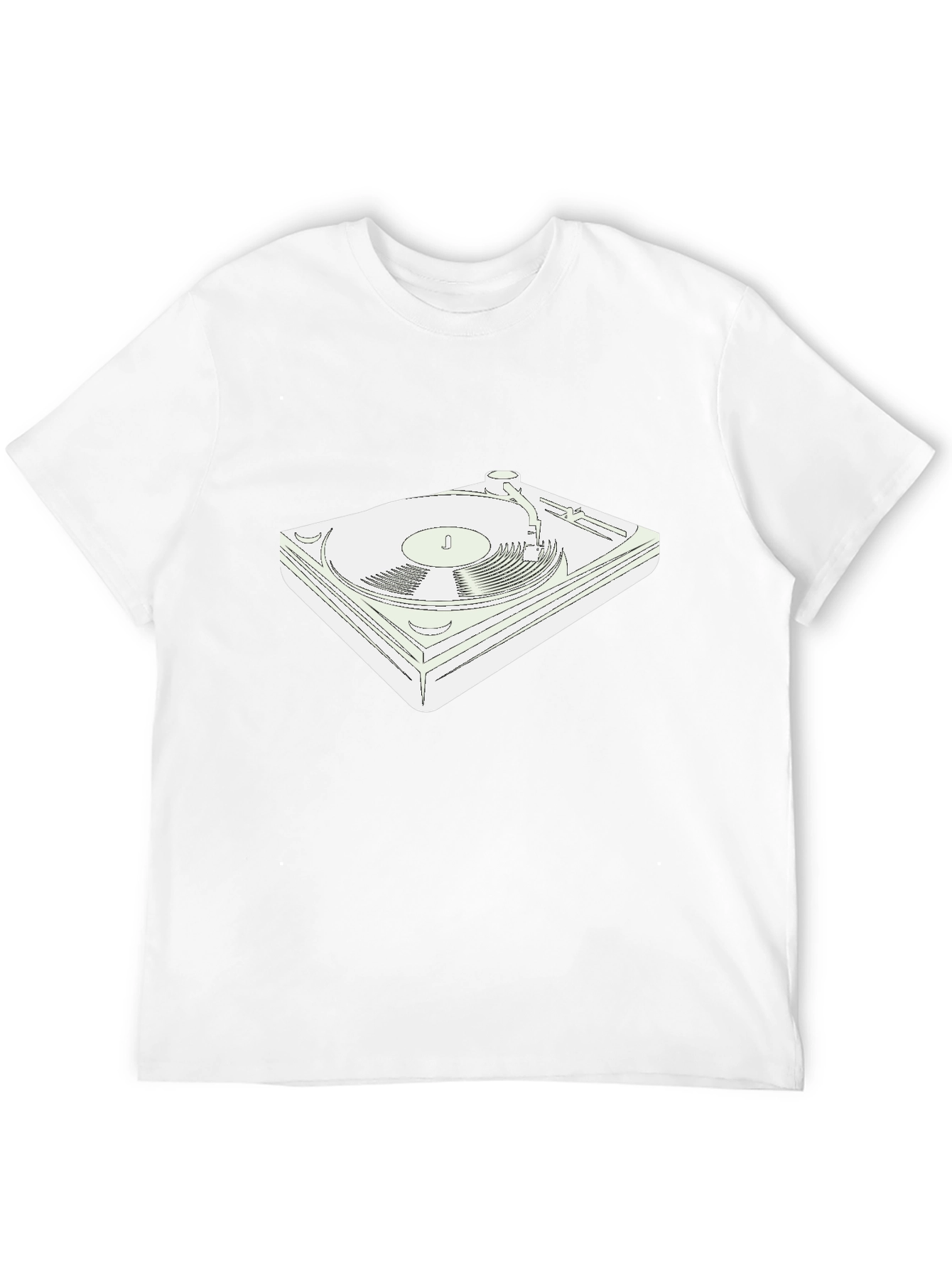 Turntable Graphic T-Shirt - Black Cotton Tee