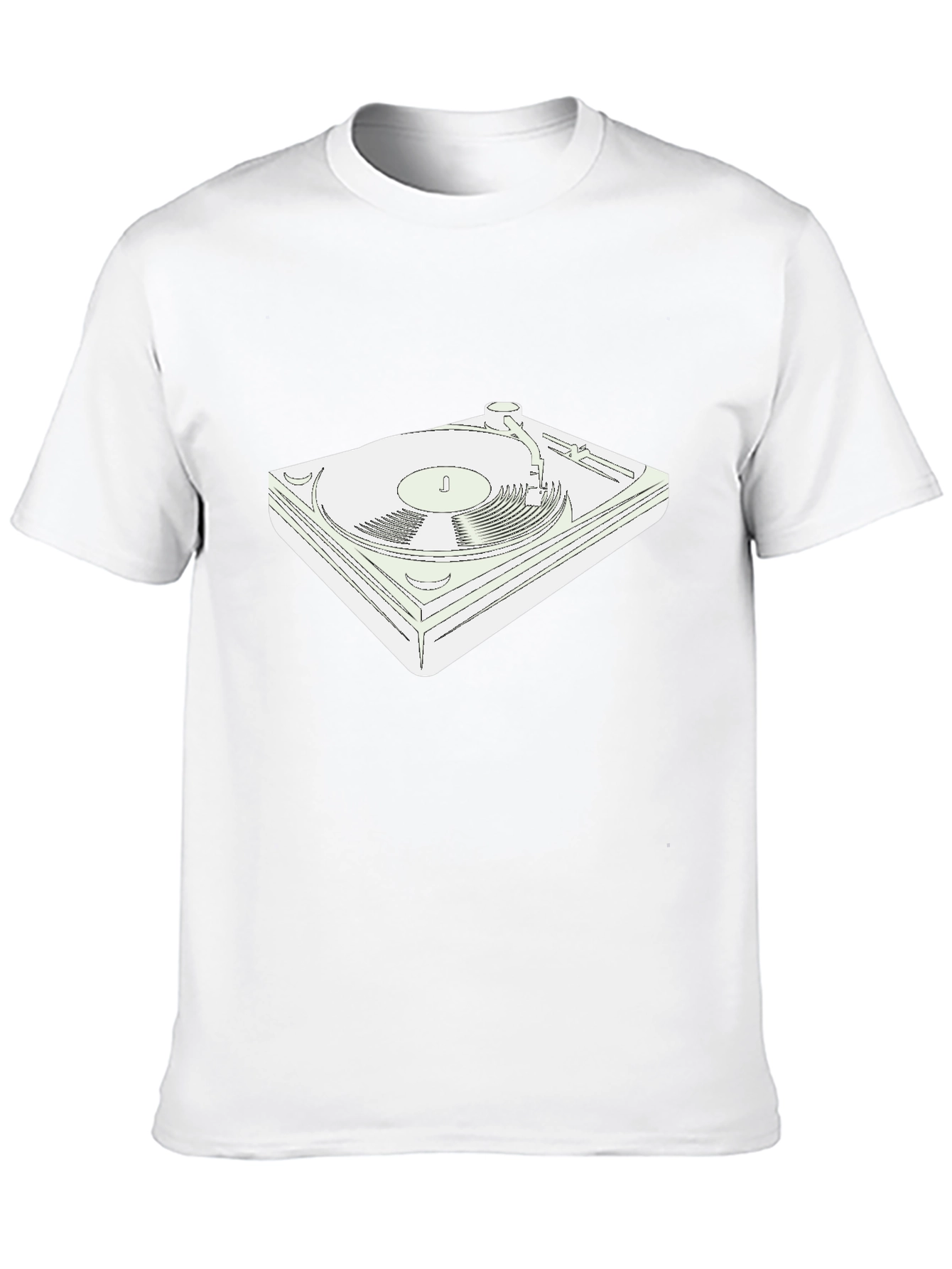 Turntable Graphic T-Shirt - Black Cotton Tee