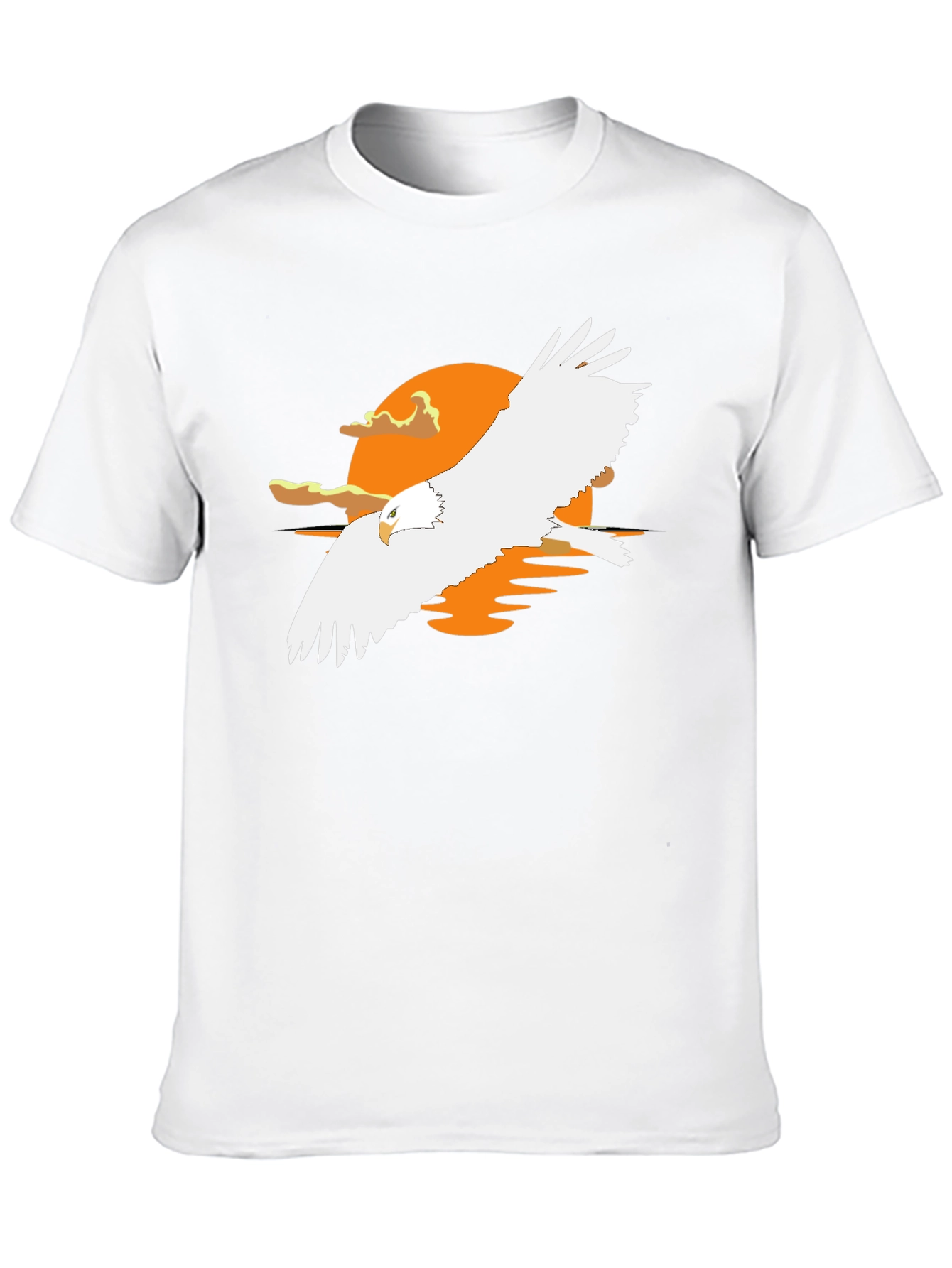 Eagle Sunset Graphic Tee - Stylish Black T-Shirt