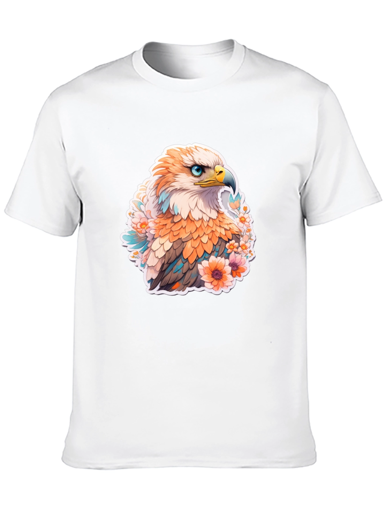 Floral Eagle Graphic Tee - Mens Black T-Shirt