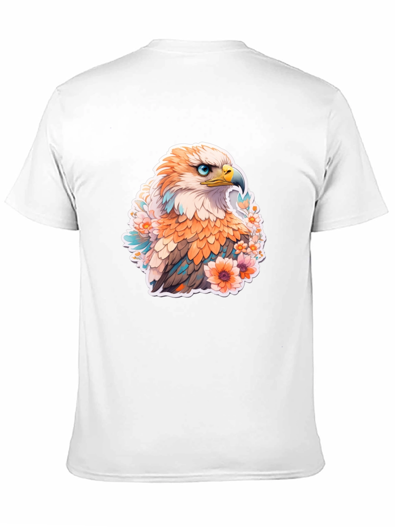 Floral Eagle Graphic Tee - Mens Black T-Shirt