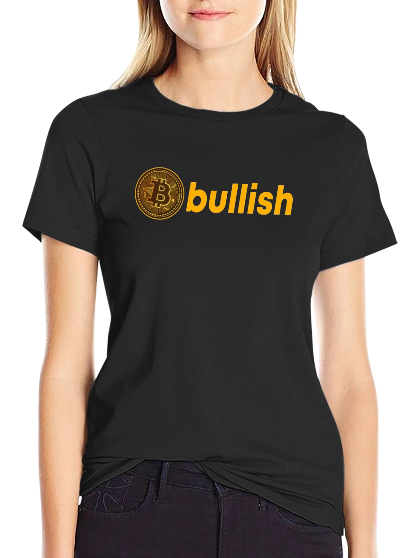 Bullish Bitcoin Crypto Black T-Shirt