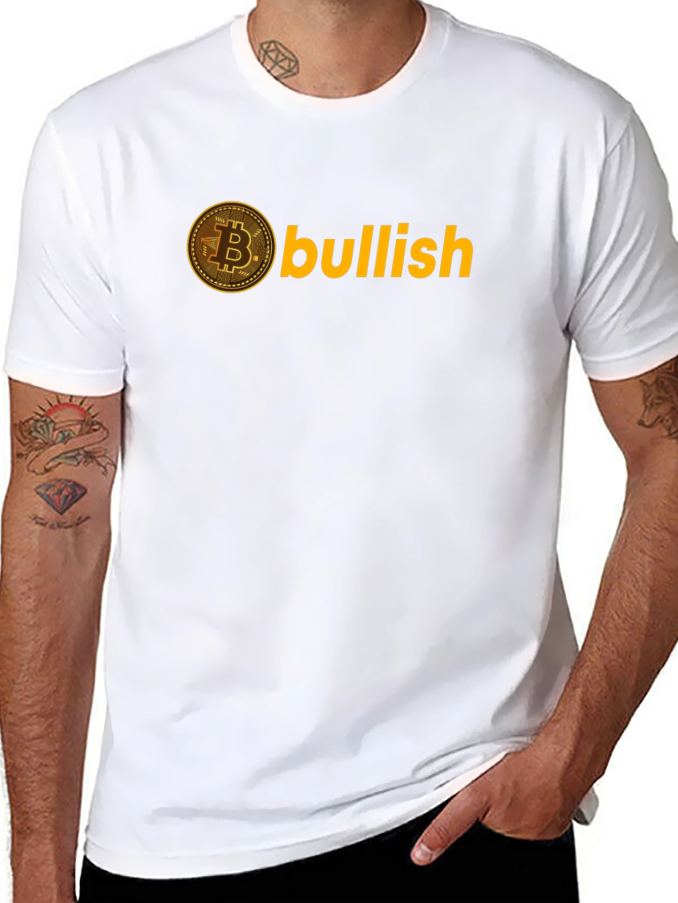 Bullish Bitcoin Crypto Black T-Shirt