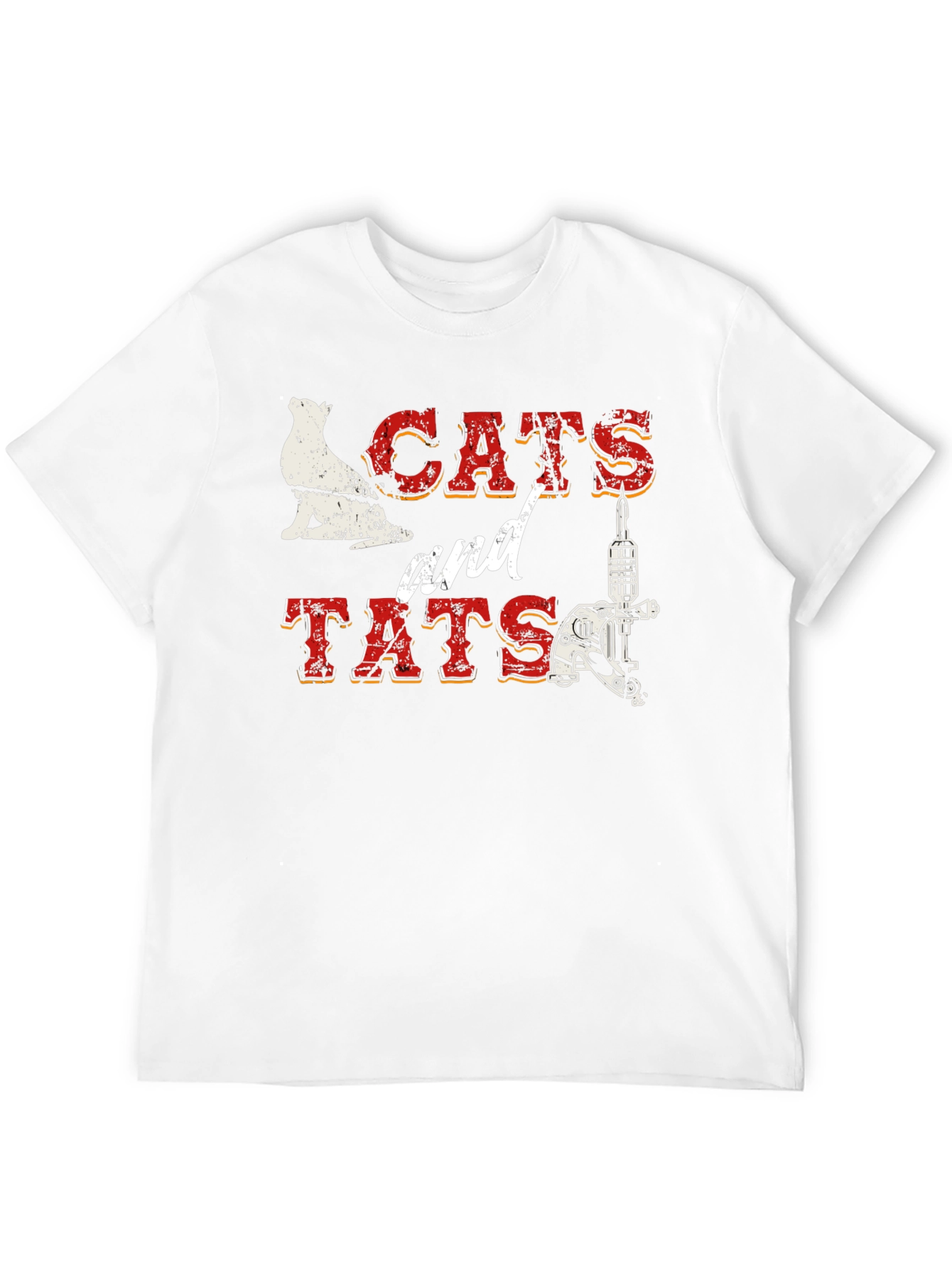 Cats and Tats Graphic T-Shirt - Black