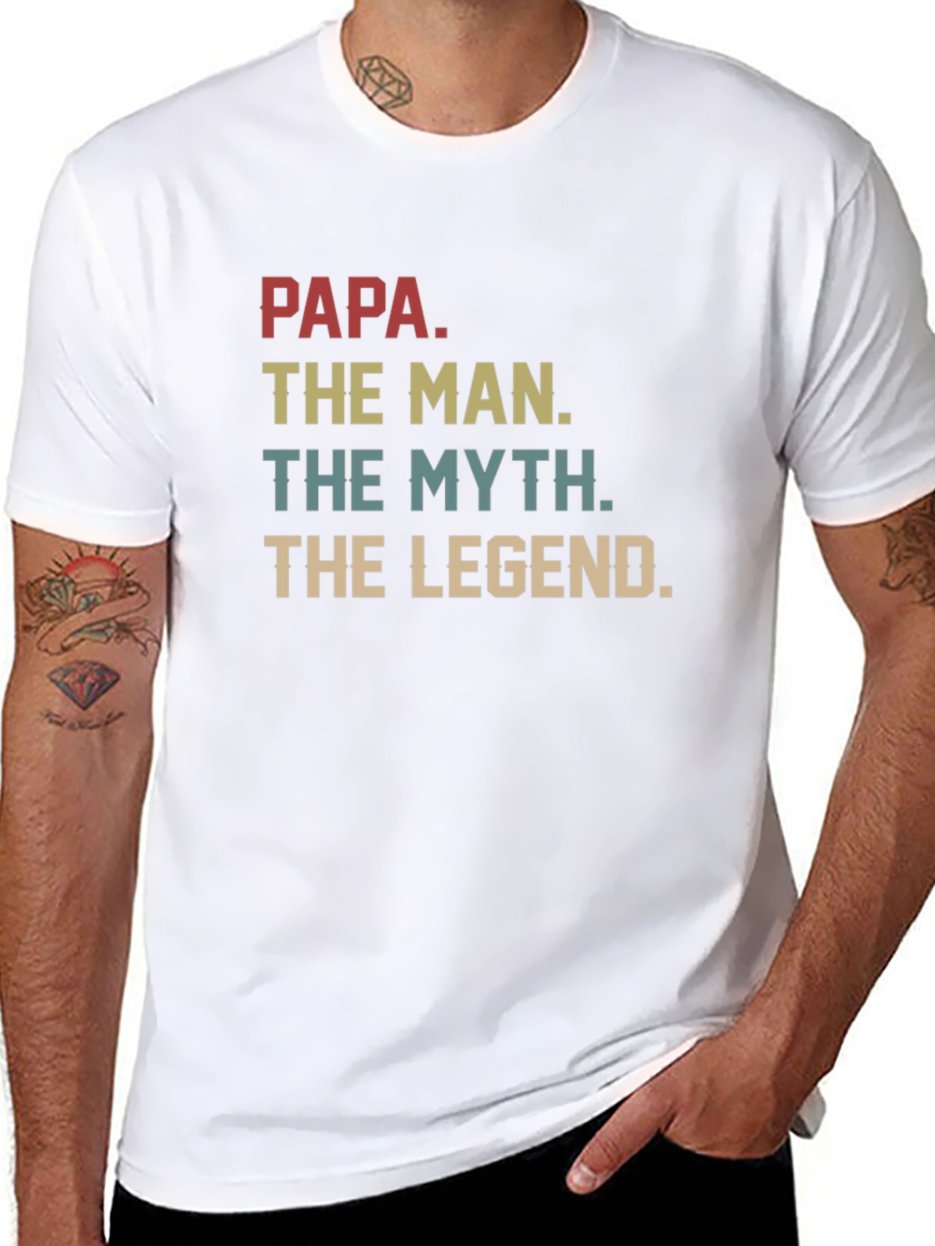 Papa The Man The Myth The Legend Graphic T-Shirt