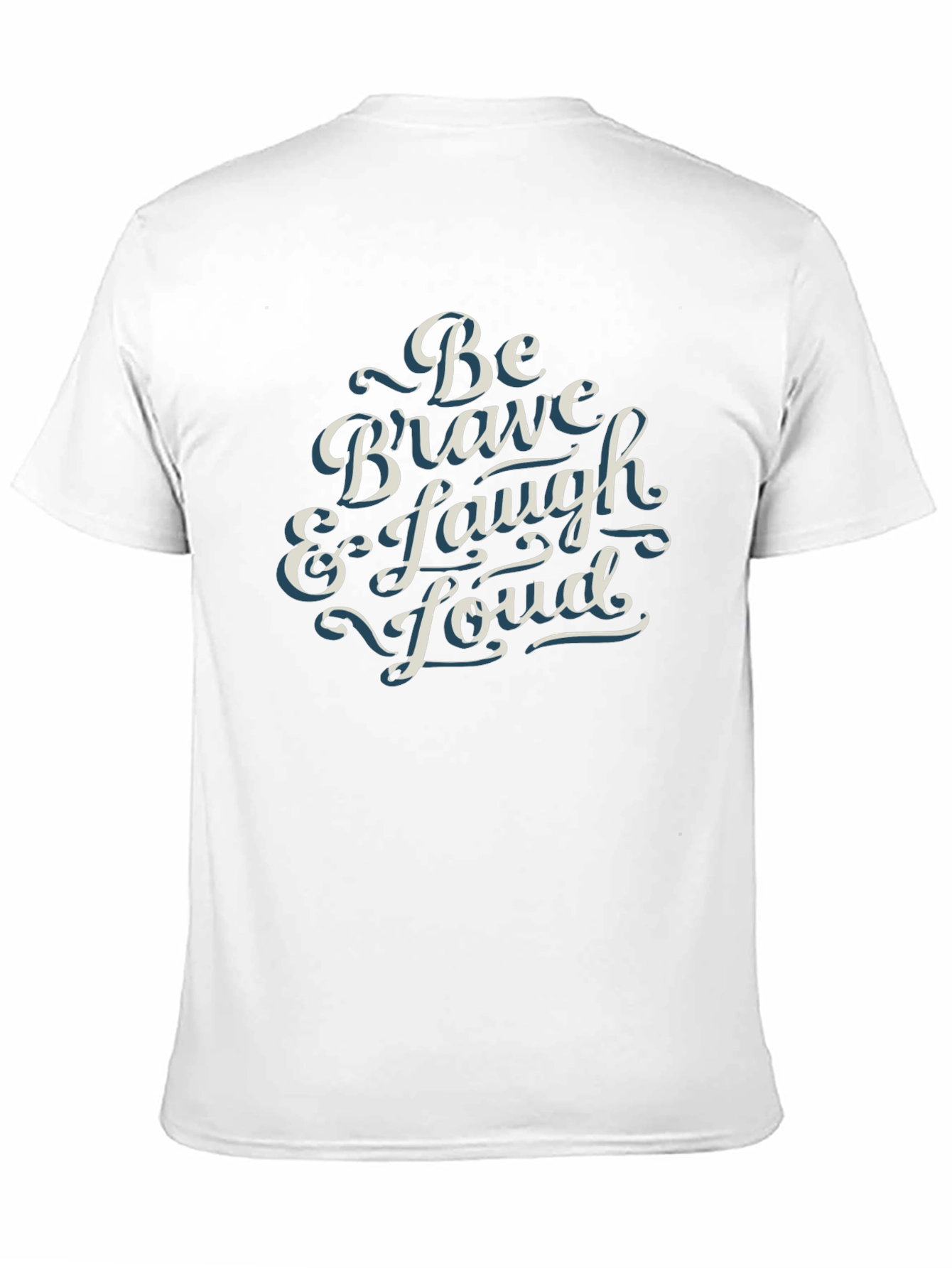 Be Brave & Laugh Loud Black Graphic T-Shirt