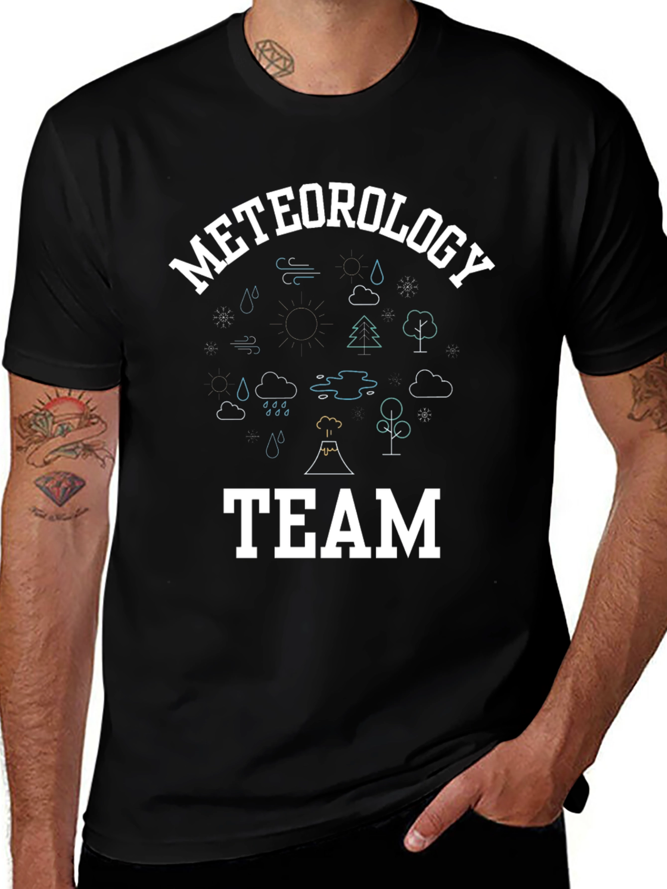 Meteorology Team T-Shirt Black