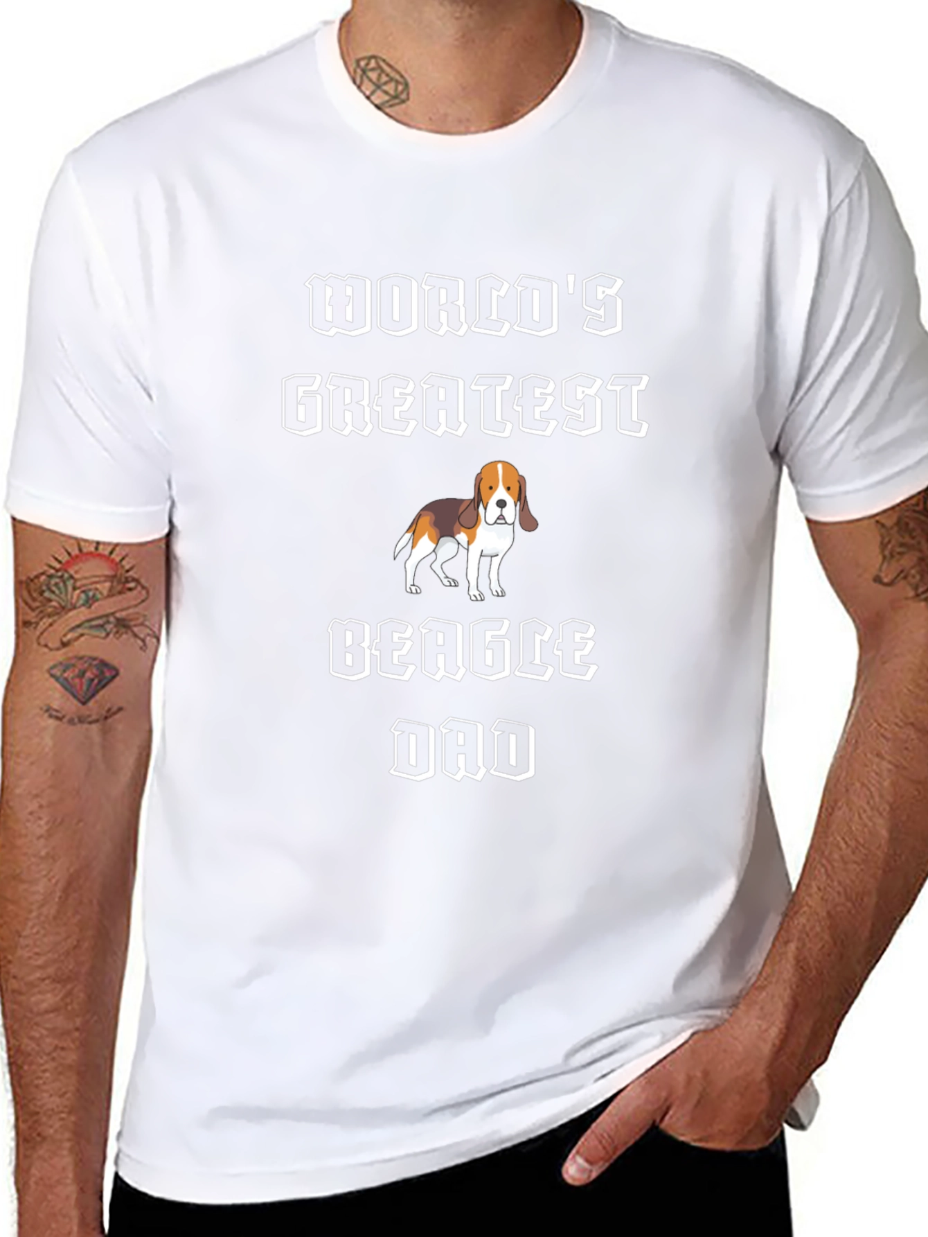 Worlds Greatest Beagle Dad Black T-Shirt