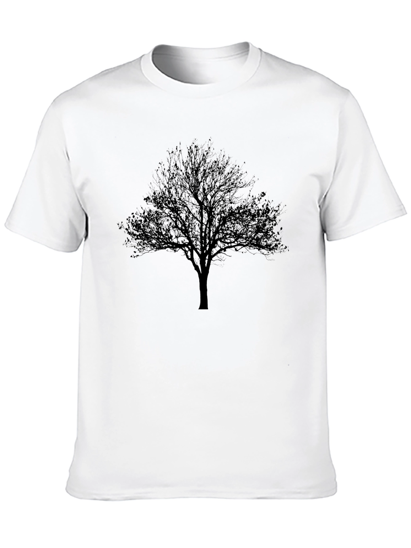 Monochrome Tree Graphic Tee - Mens Black T-Shirt